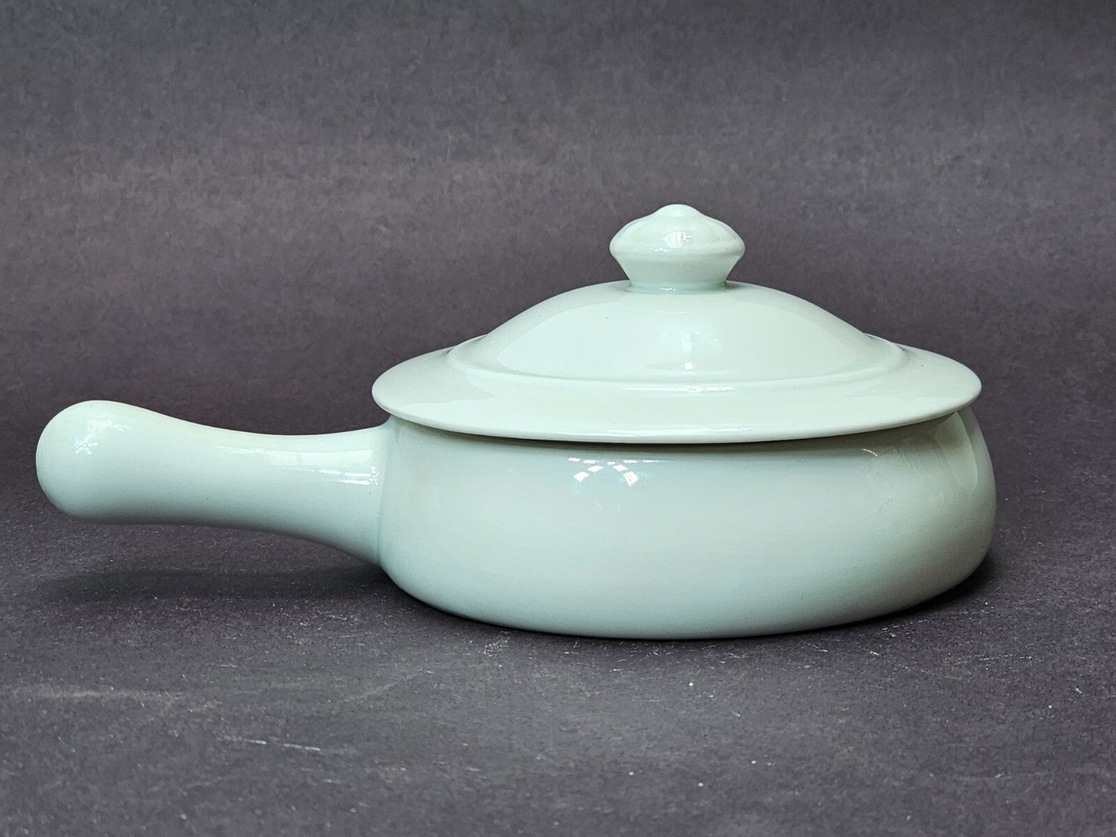 Vintage White Ceramic French Onion Soup Bowl With Lid Made In France
