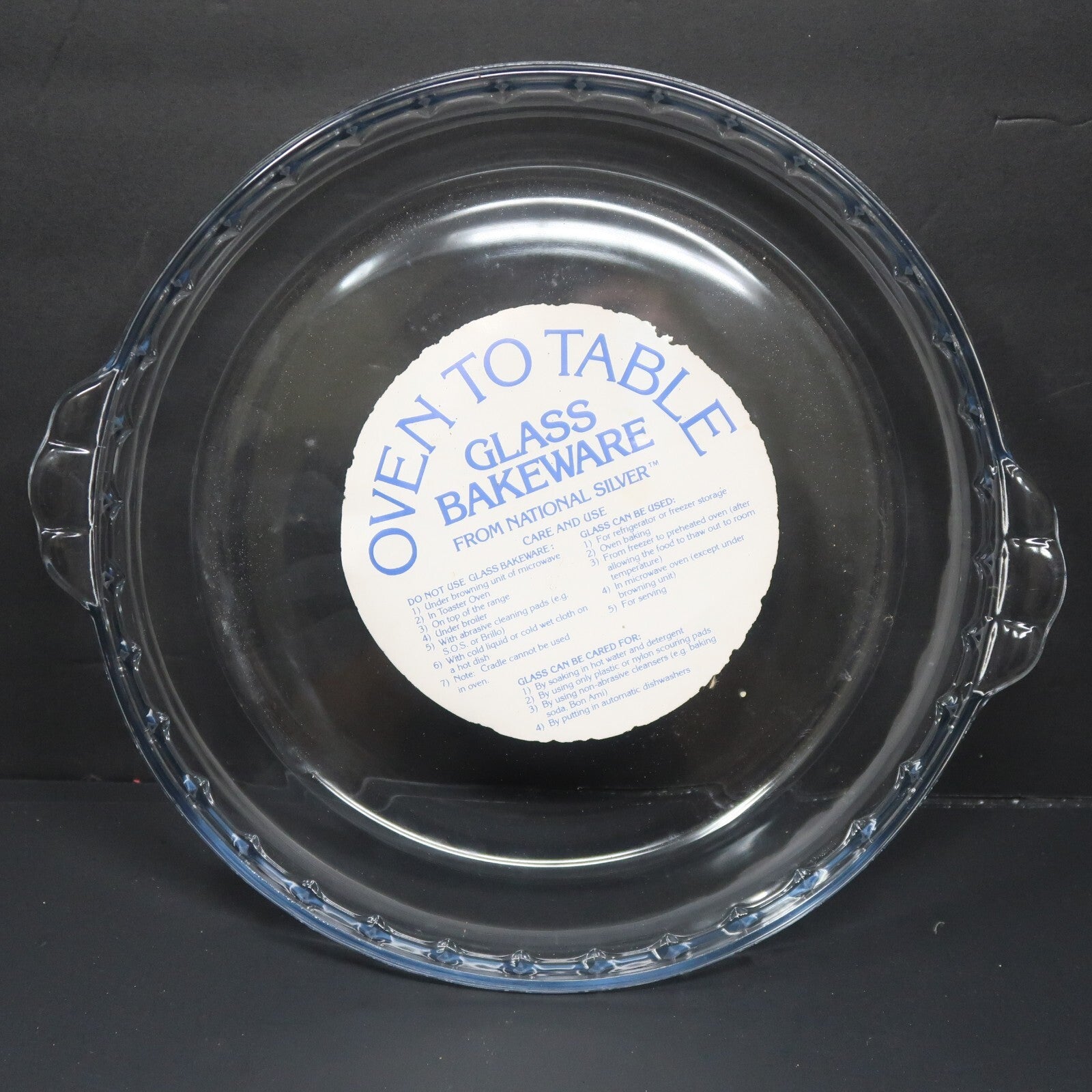 Oven to Table Glass Bakeware With Metal Stand Marinex About 10" x 10" x 1.75"