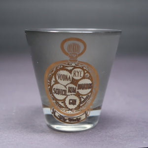 The Works The Six Liquor Names Shot Glass H 2.8"