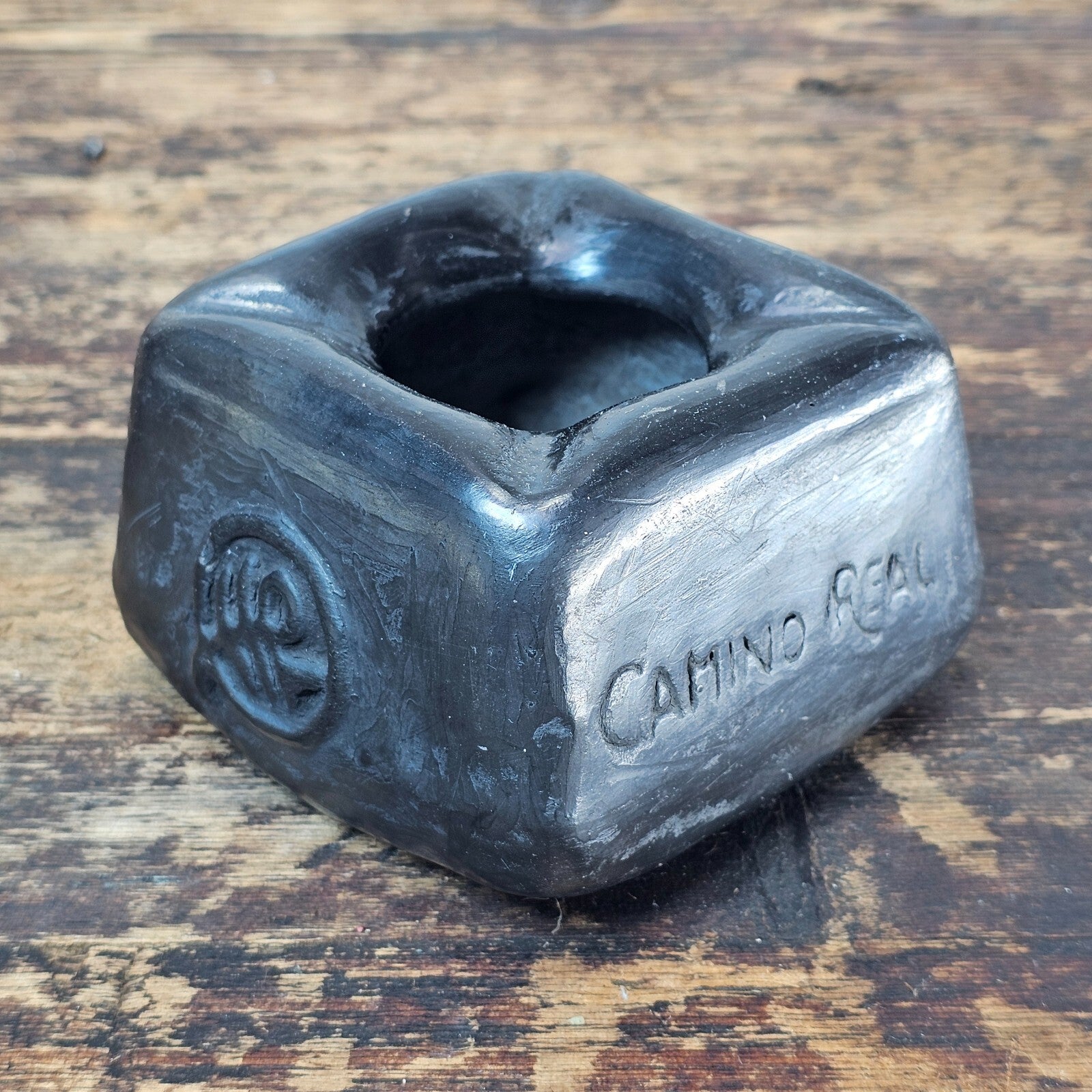 Vintage Oaxaca Black Clay Ashtray Hotel Camino Real In Puerto Vallarta