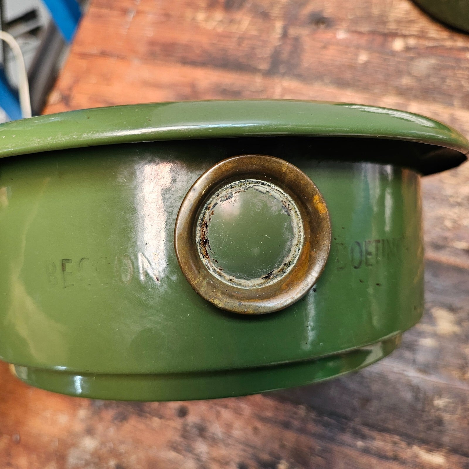 BECCON Enamelware Stove Kerosene 3-Wick Camping Cooker Green
