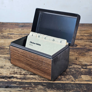 Globe-Weis Vintage Index Card File Box