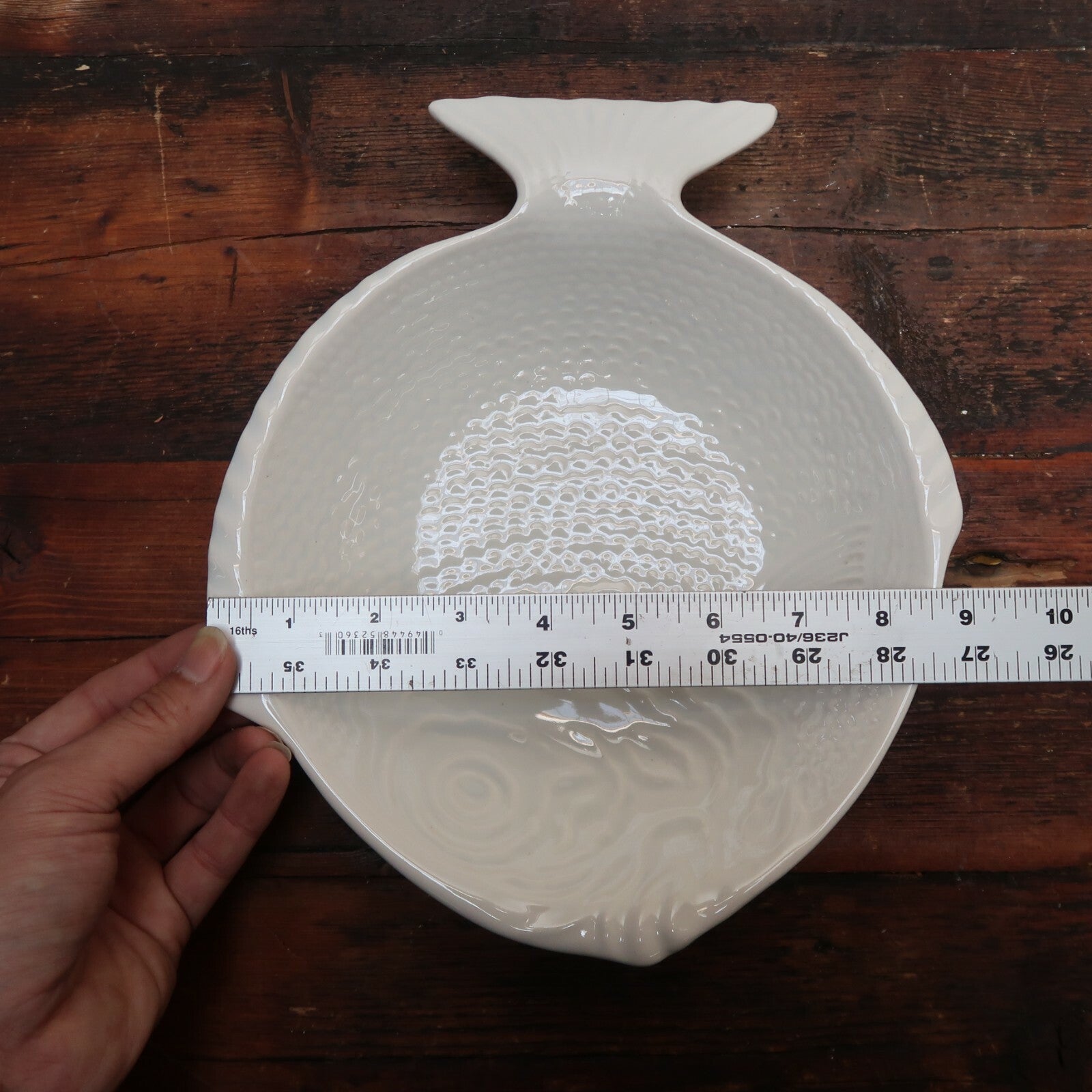 Vintage Oven Proof Fish Shaped Bowl Made In California 10.5" x 9" x 2"
