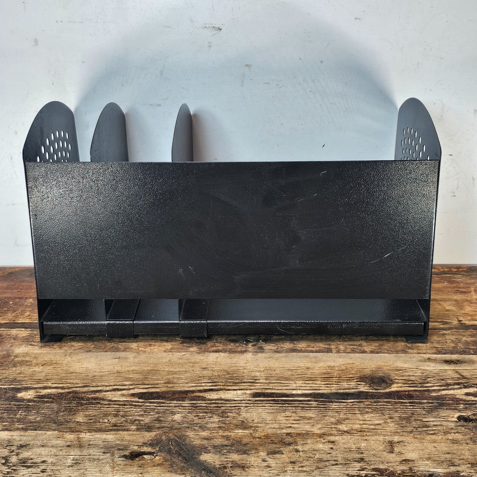 Vintage Black Metal Desk Organizer