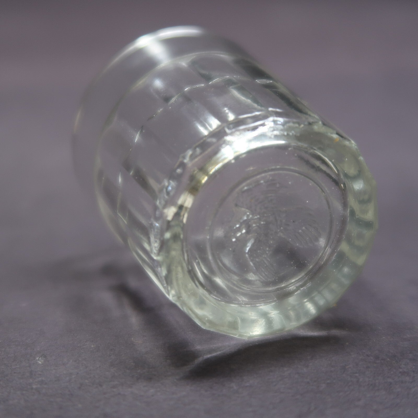Vintage Shot Glass - Eagle Mark On Bottom H 1.85"