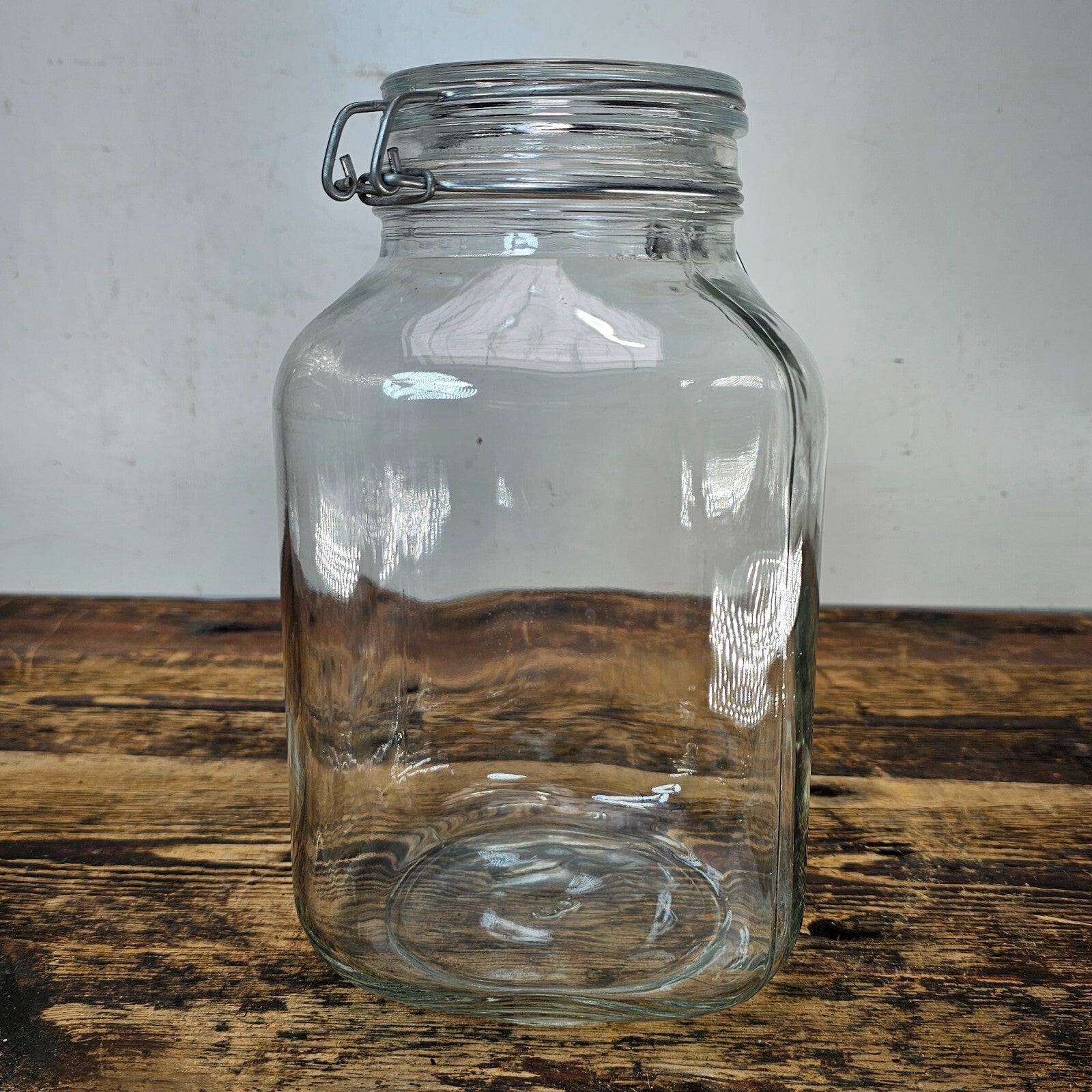 Bormioli Rocco Fido Glass 3 Liter Square Canning Jar from ITALY (No Gasket)