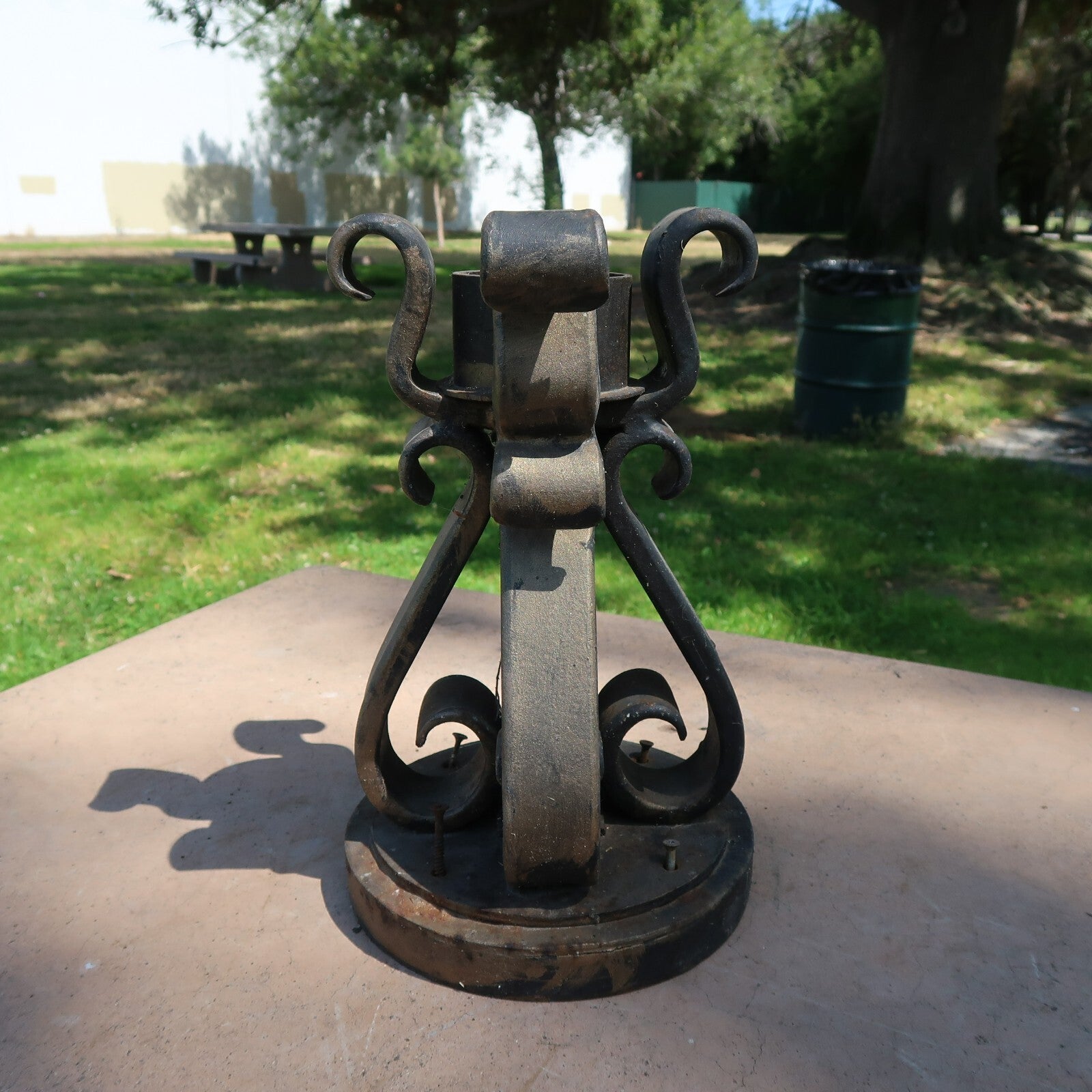 Iron Garden Candle Holder 8" x 8" x H 12.5" (12 lb.)