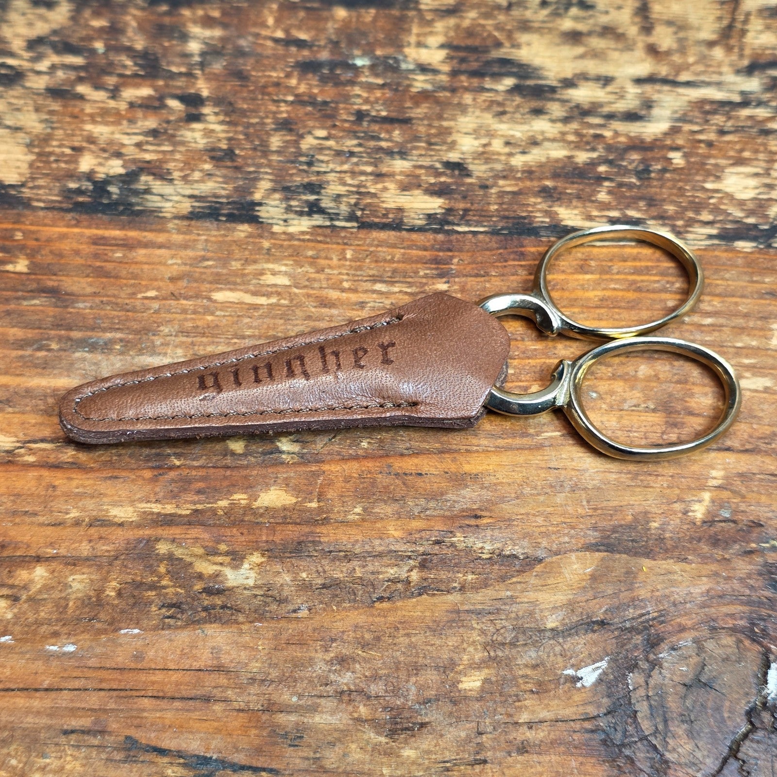 Gingher Collector Series Embroidery Scissors G-CS-2 w/ Leather Sheath Germany