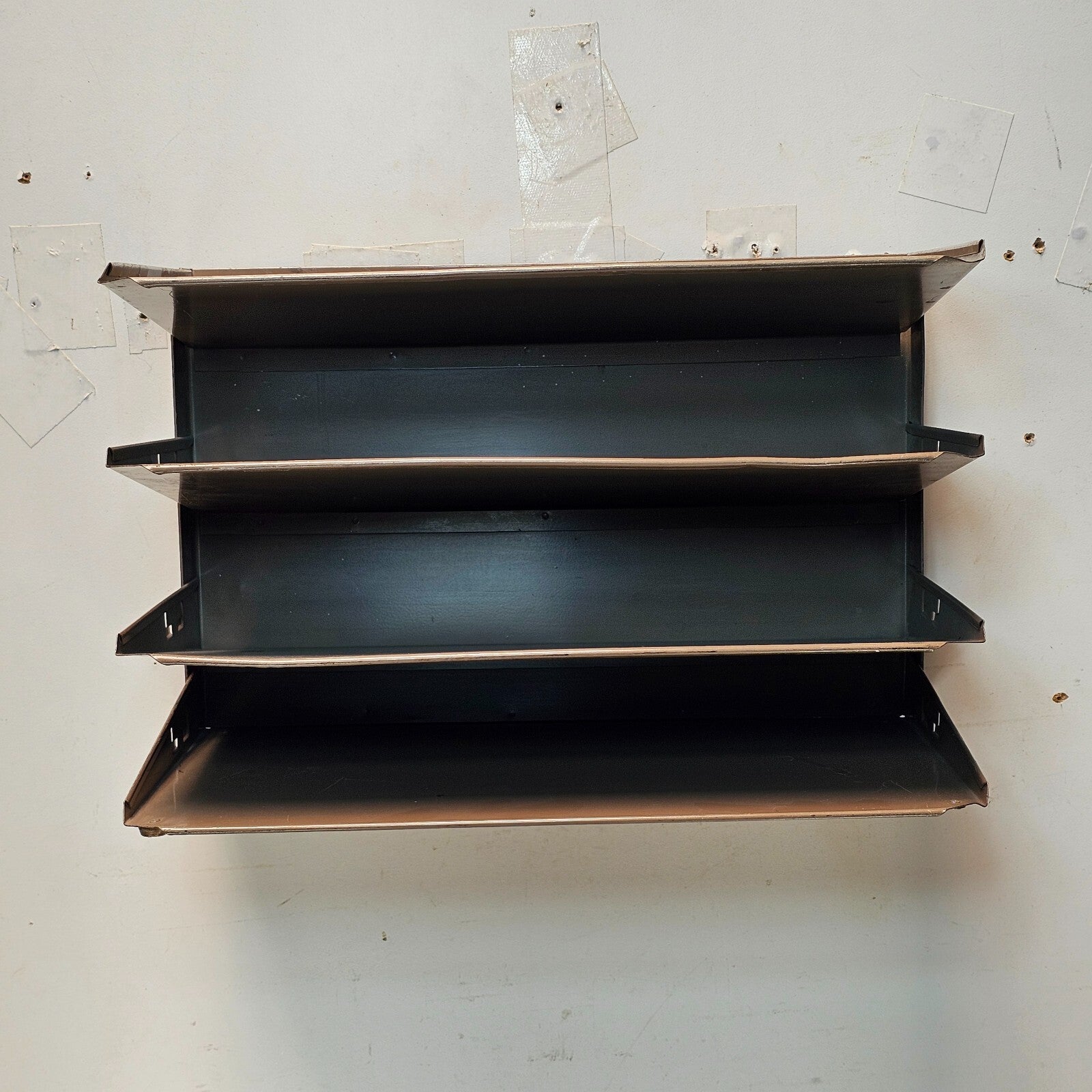 Vintage Hunt Lit-Ning 4-Tier Wall-Mounted / Desktop Steel File Organizer