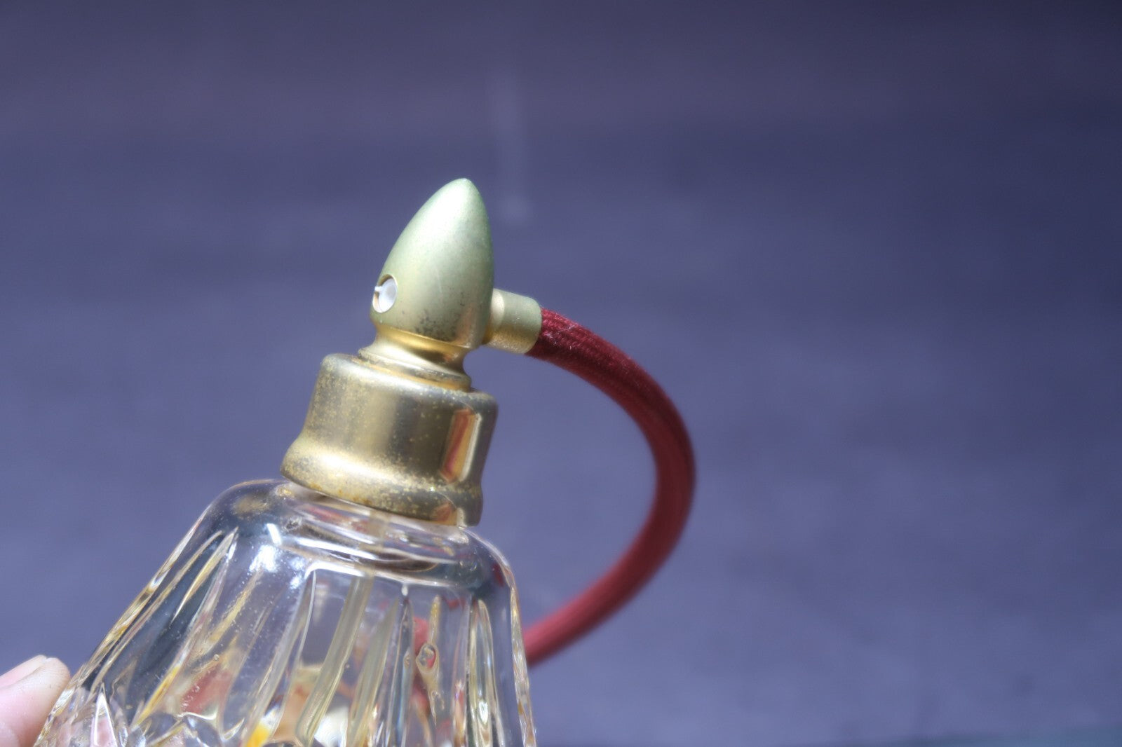 Waterford  Lismore Crystal Perfume Atomizer Bottle with Bulb & Tassel (AS-IS)