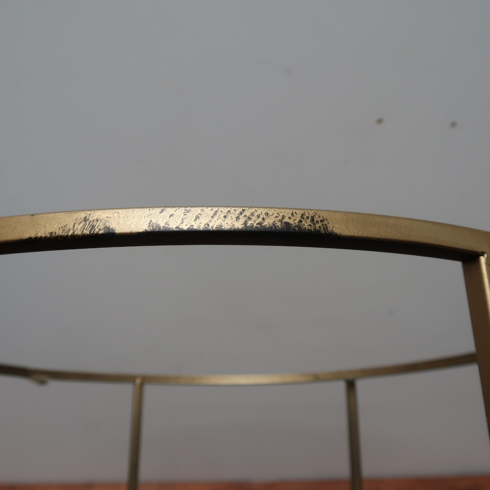 Mirror Glass Top Side Table Round Gold End Table 20" x 20" x H 18"