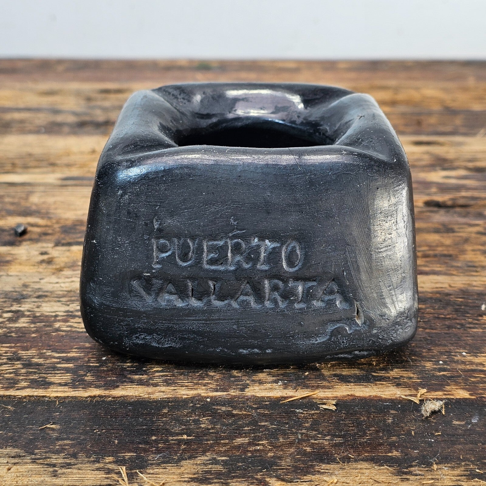 Vintage Oaxaca Black Clay Ashtray Hotel Camino Real In Puerto Vallarta