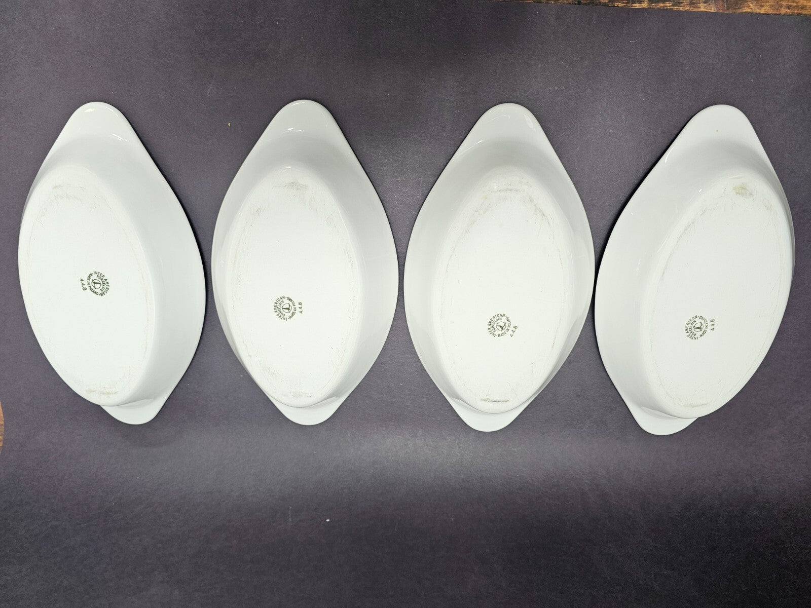 Set of 4 Inter American Porcelain Poland # 4.4.8 Casserole Dish Vintage