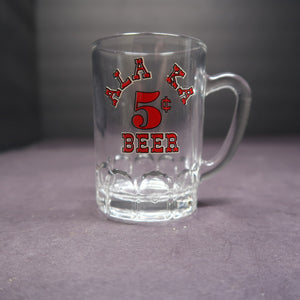 Vintage Alaska 5 Cent Beer Shot Glass Mug with Handle H 2.9"