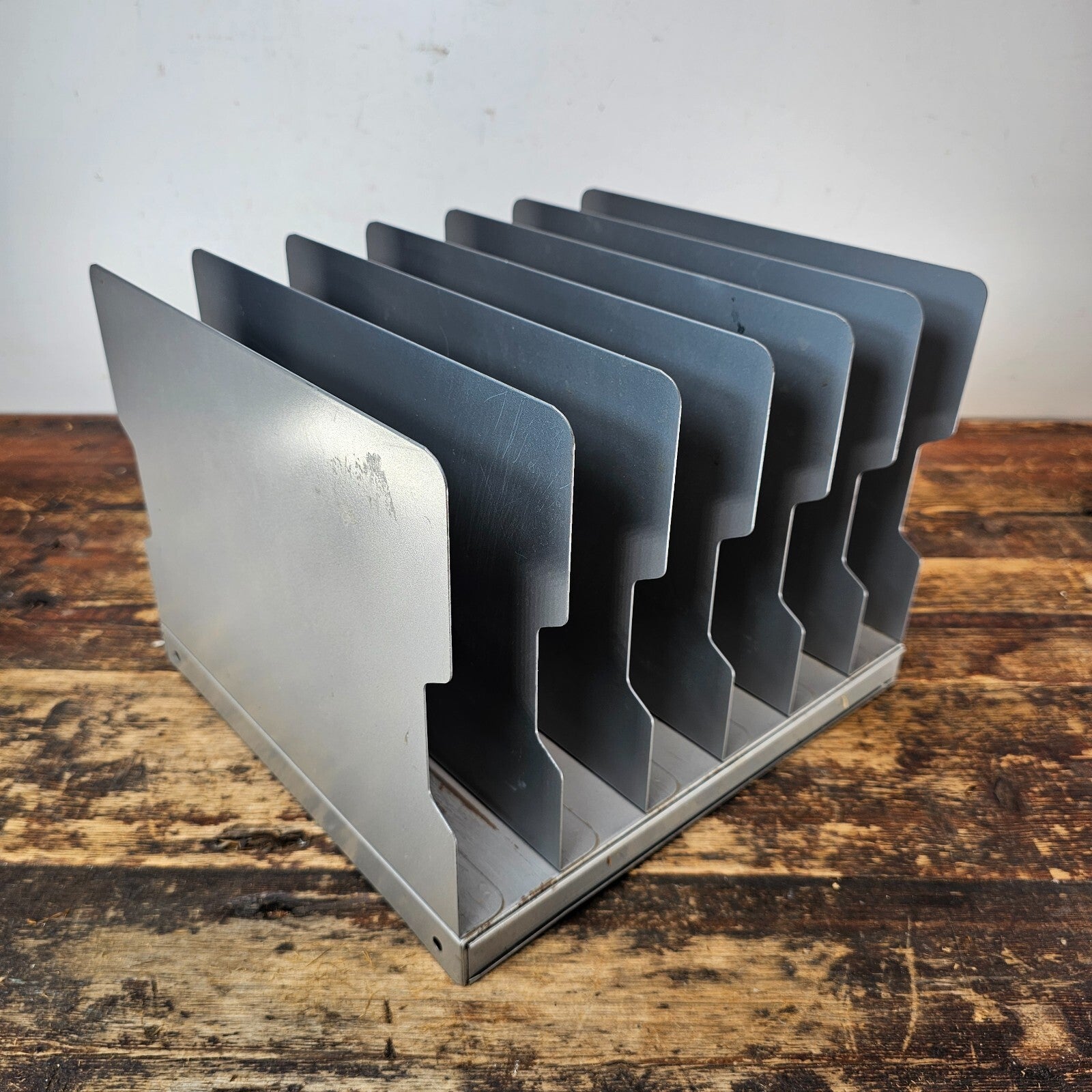 Vintage FLASH FILING 6 Compartment Desktop File Organizer