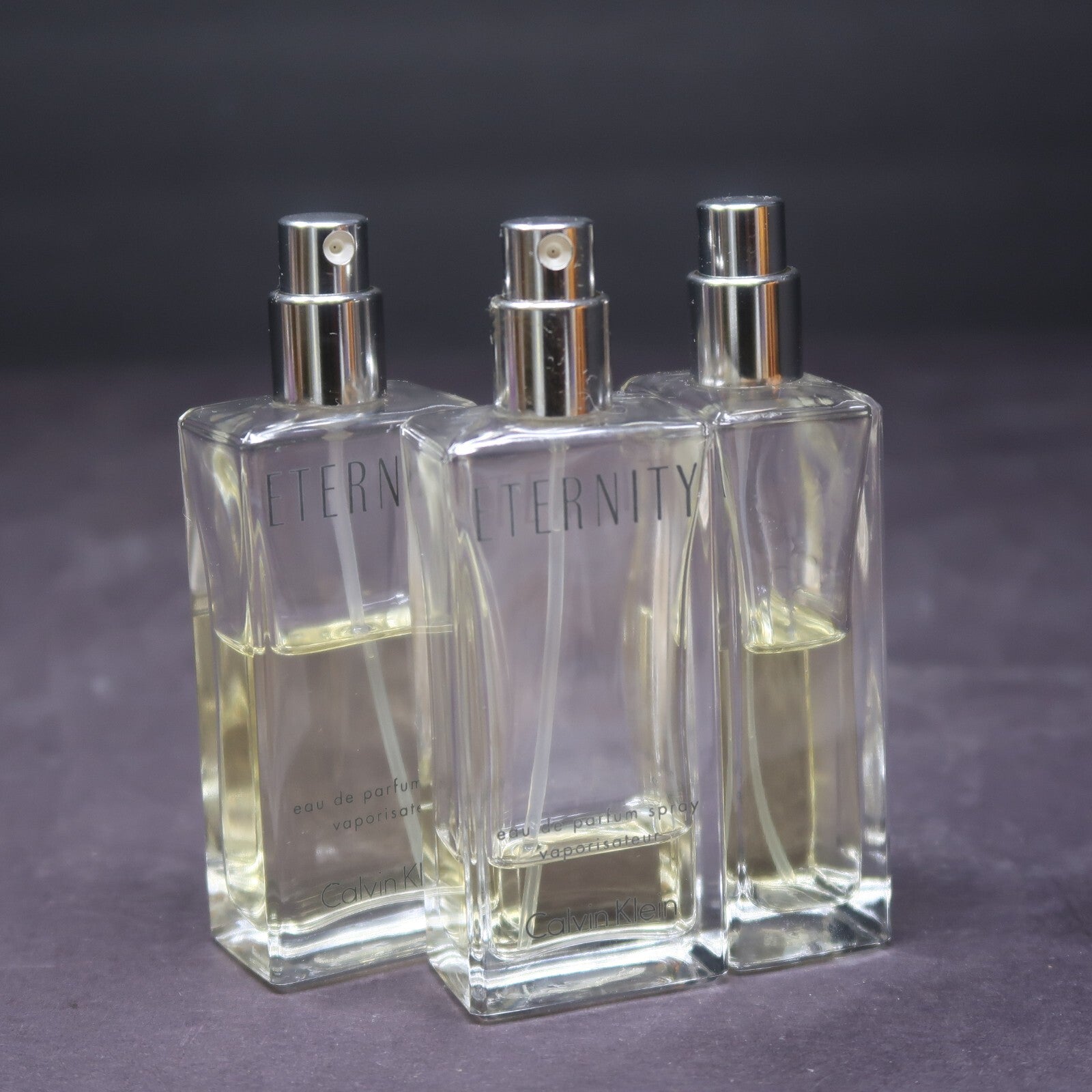 Set of 3 ETERNITY Calvin Klein Parfum spray 1 fl. oz. bottle