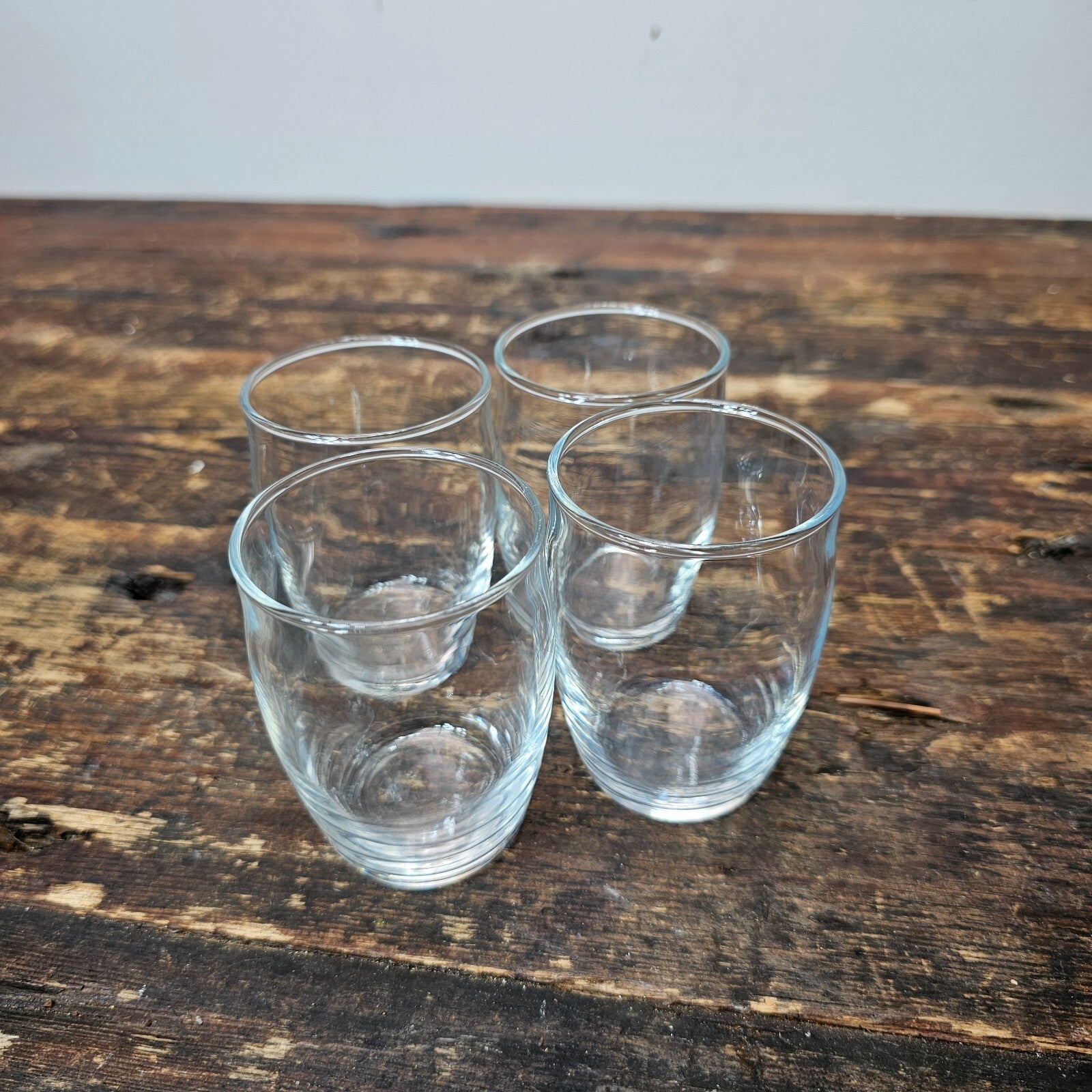 Set of 4 Barrel Shaped Small Glassware 2" x 3"