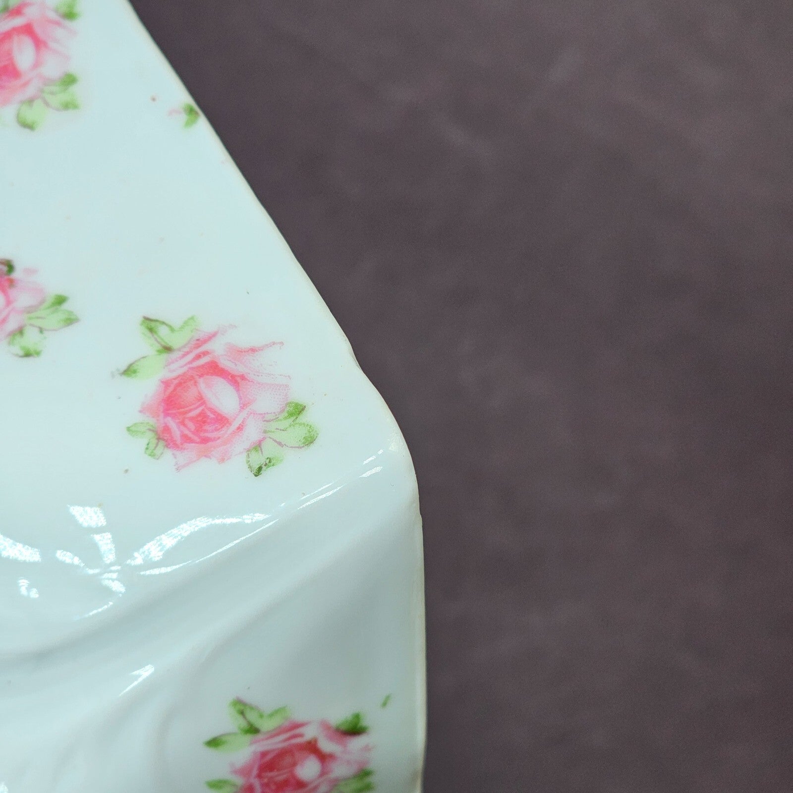 Porcelain Wedge Shaped Cheese Dish Cover (Cover Only)