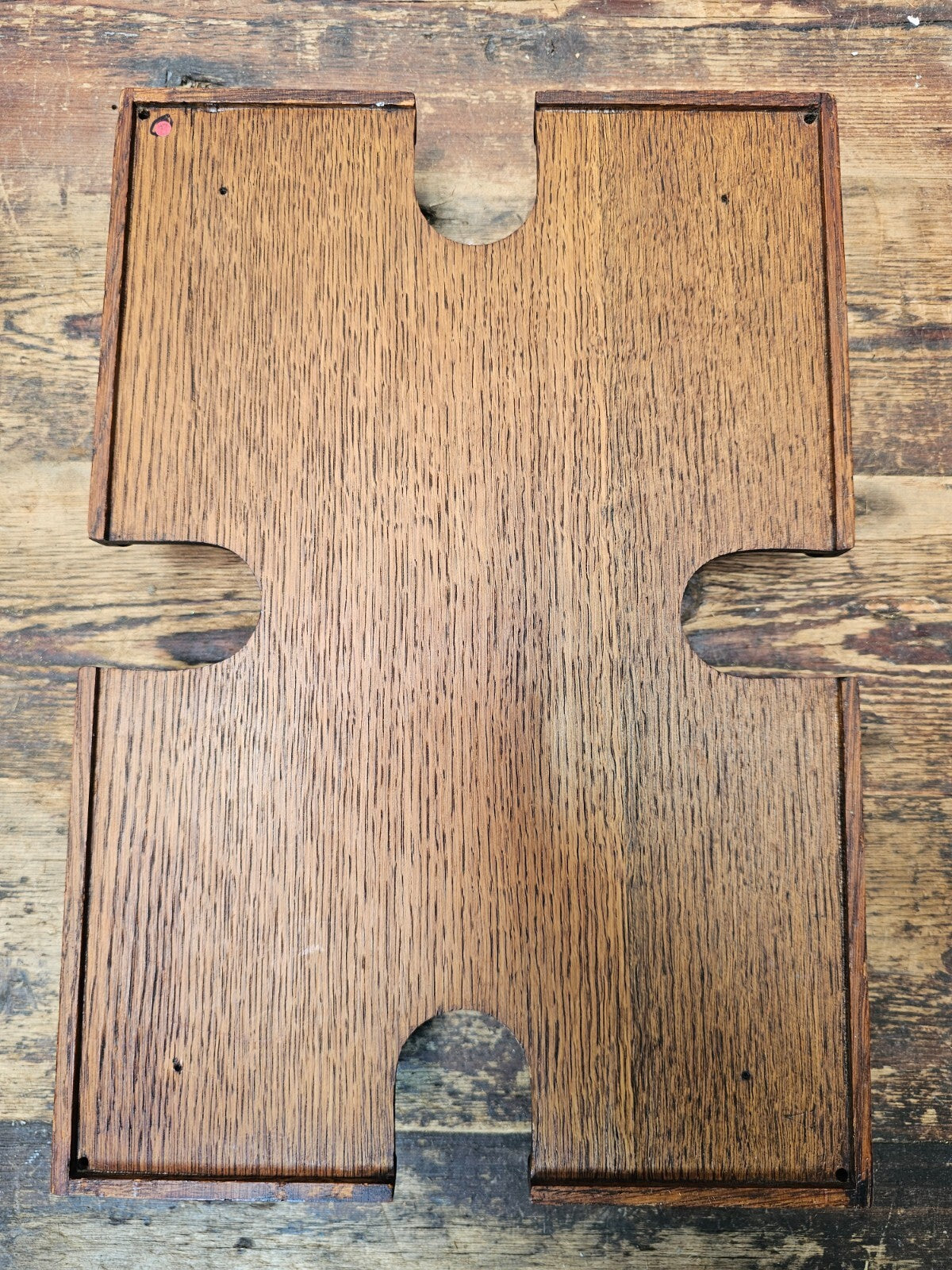 Rare 1920s Globe-Wernicke Wooden Desk Organizer / Letter Tray