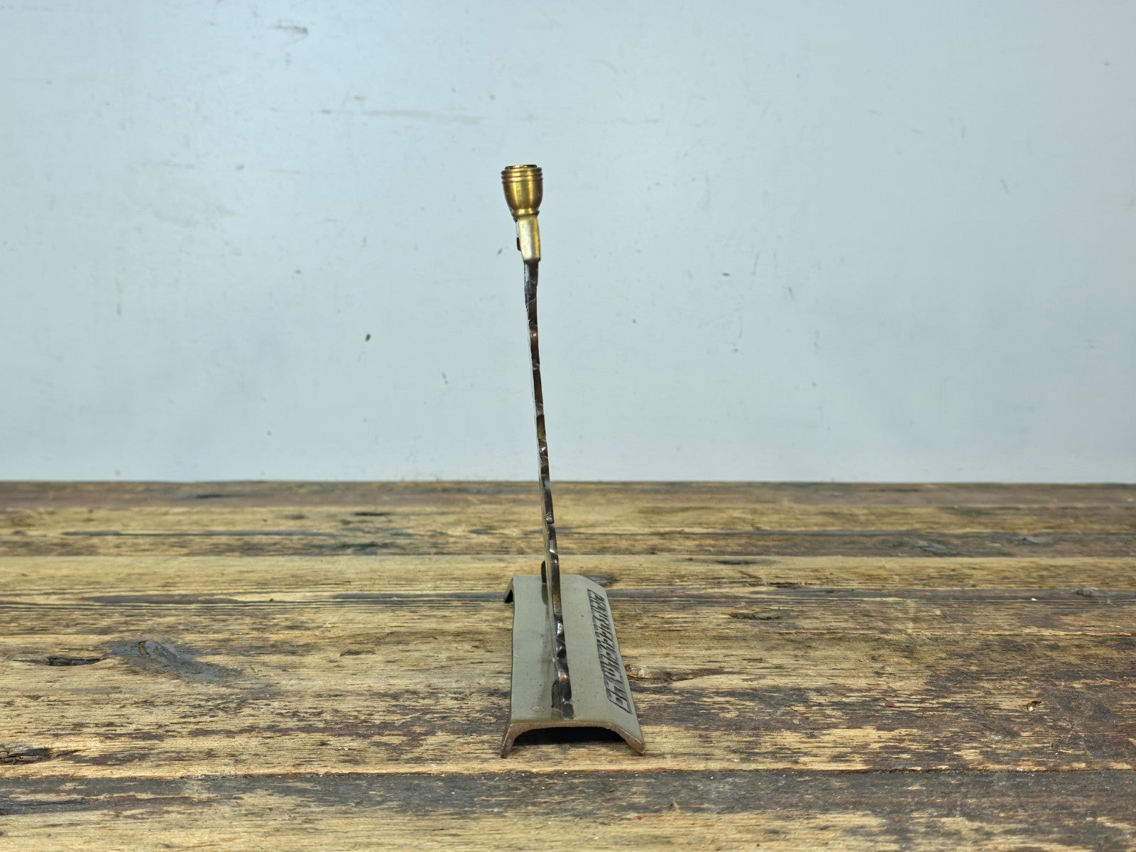 Vintage Brass Hanukkah Menorah – Israel – 12 Tribes Judaica – Mid Century