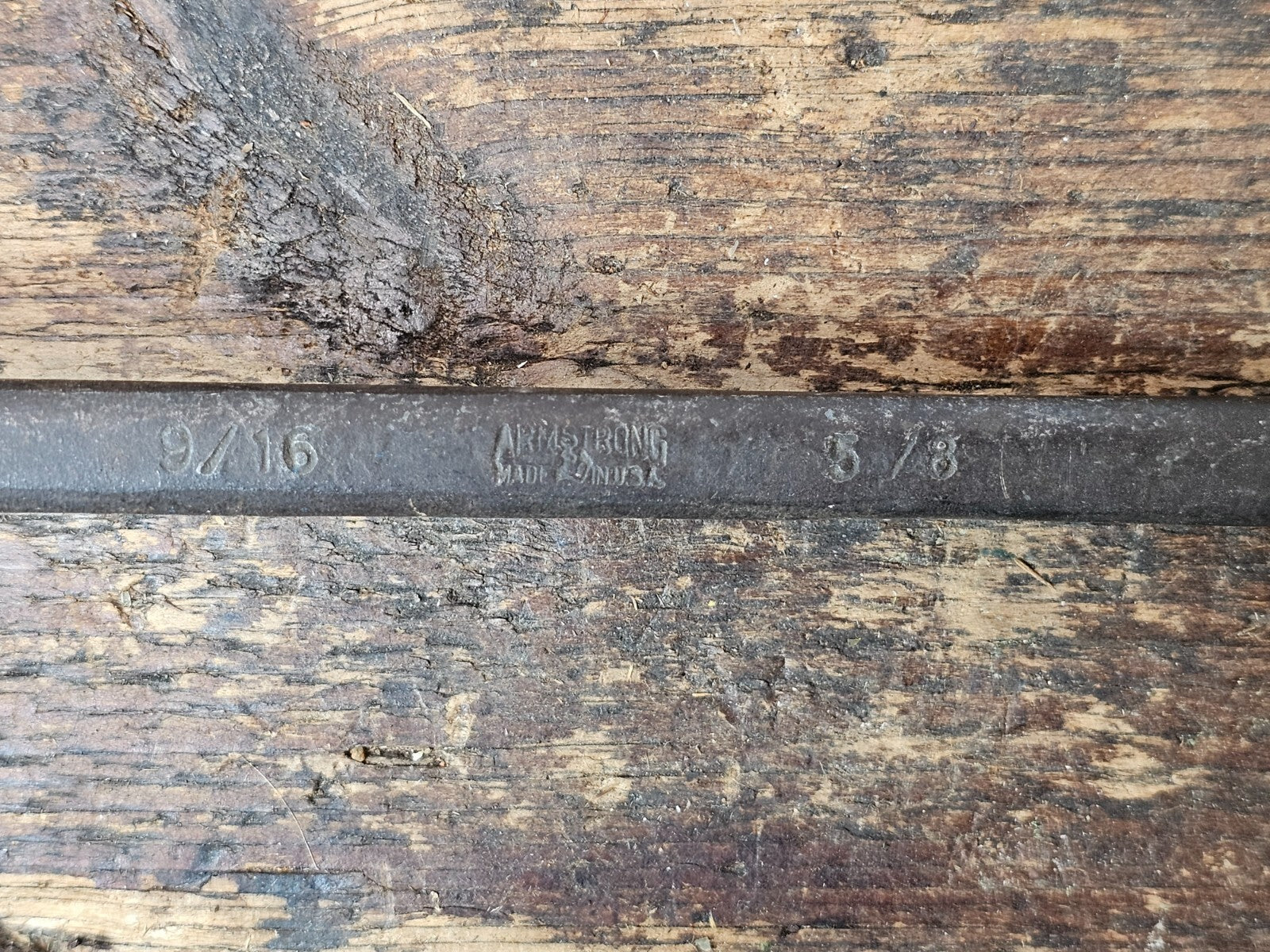 Vintage Armstrong USA 8727 Double Box End Wrench 5/8" × 9/16"