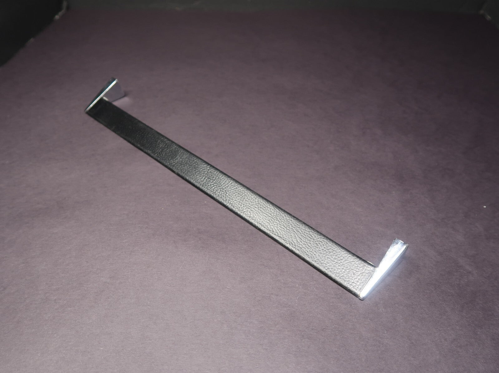 Vintage Cabinet Handle Pull Kitchen Drawer Pull Black & Chrome 12"