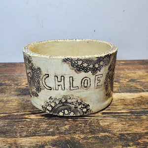 Studio Pottery Ceramic Planter Catch pot 7.25" Diameter x 4"H