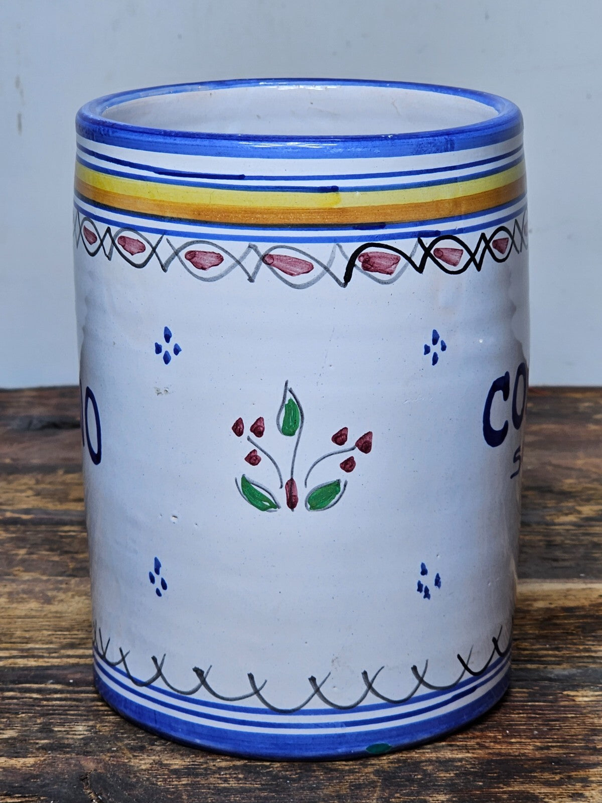 Columbia Restaurant Vino Wine Bottle Holder Crock Made In Spain