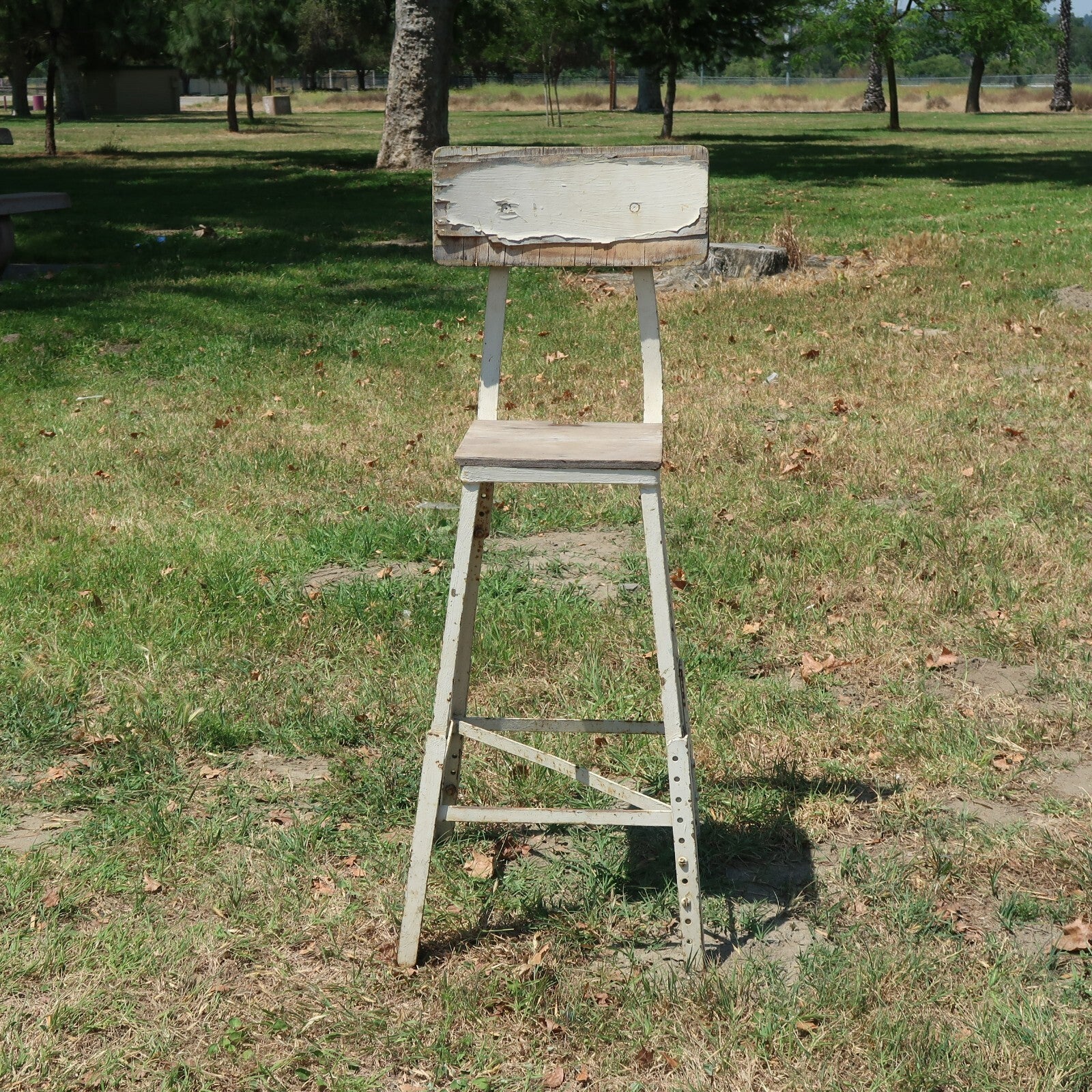 Vintage Angle Steel Stool Industrial Stool Plant Stand Weathered