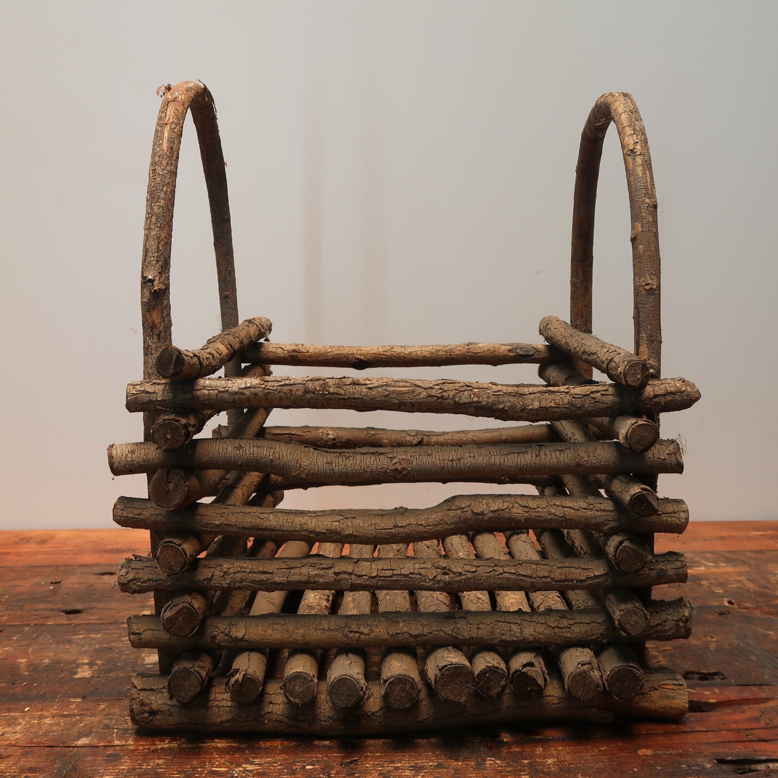 Vintage Tree Branch Basket Plant Pot Basket 12" x 12" x H 15" (19" w Handle)