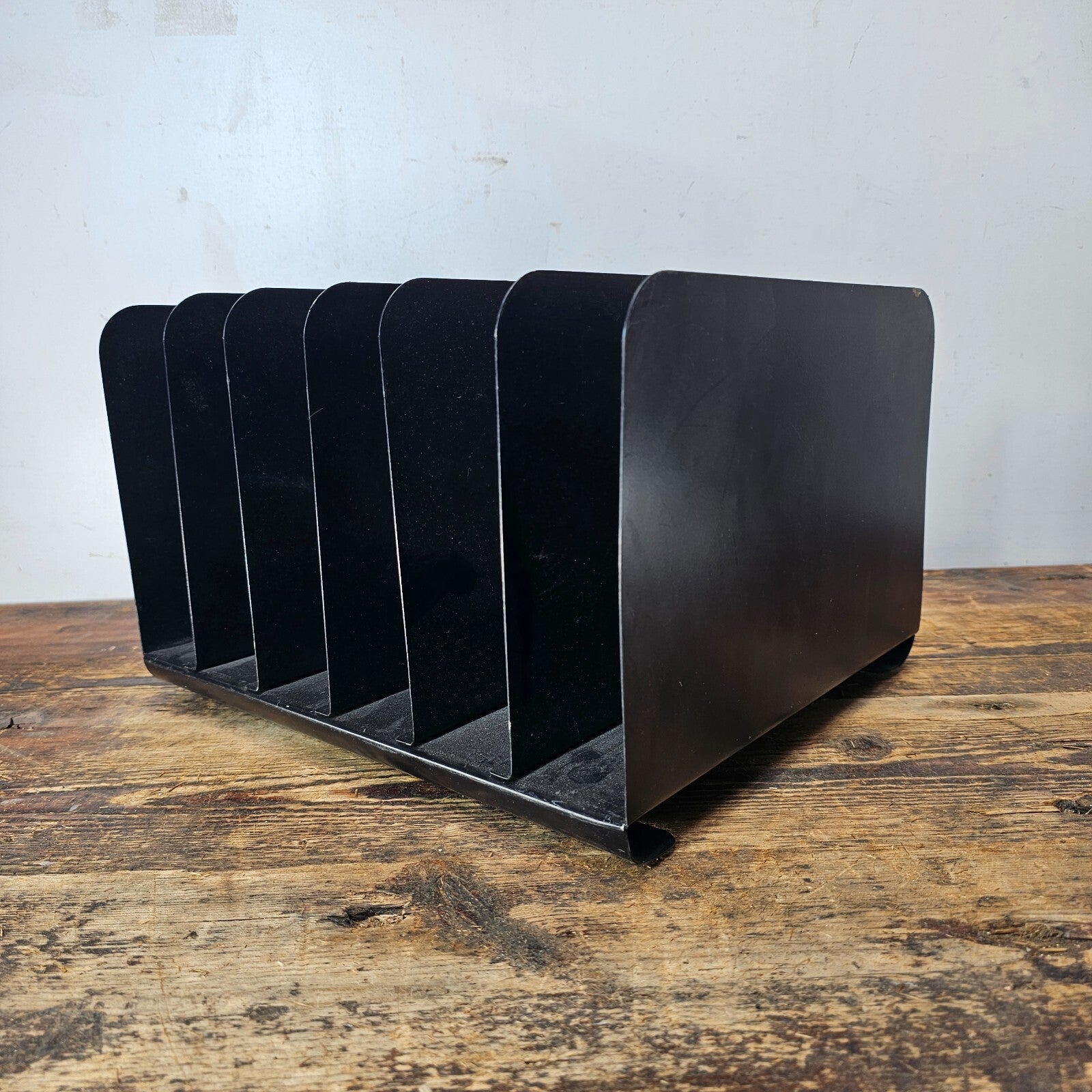 Vintage 6 Compartment Desktop File Organizer