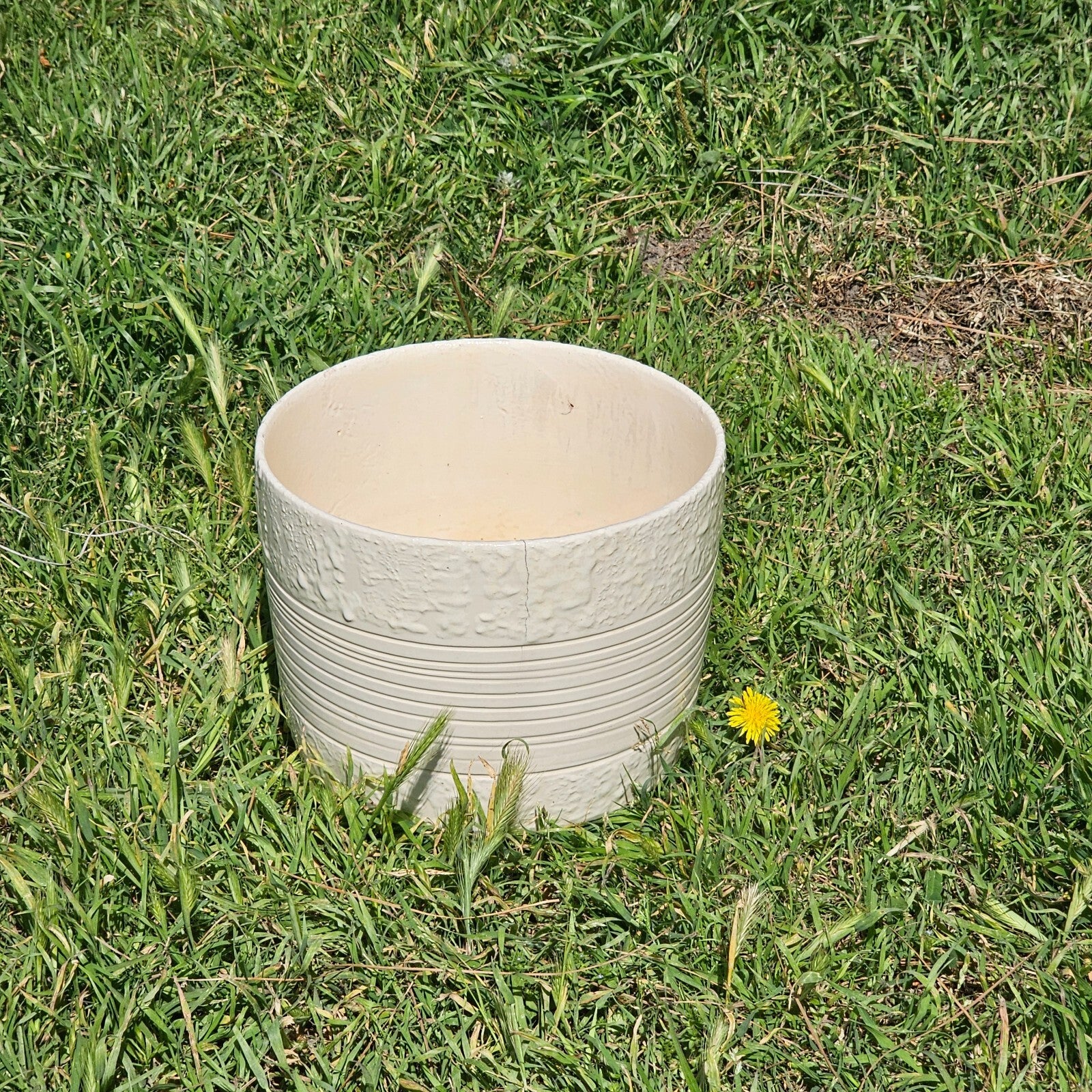 Jenkins Ceramics MFG California Art Pottery White Glazed Ceramic Flower Planter
