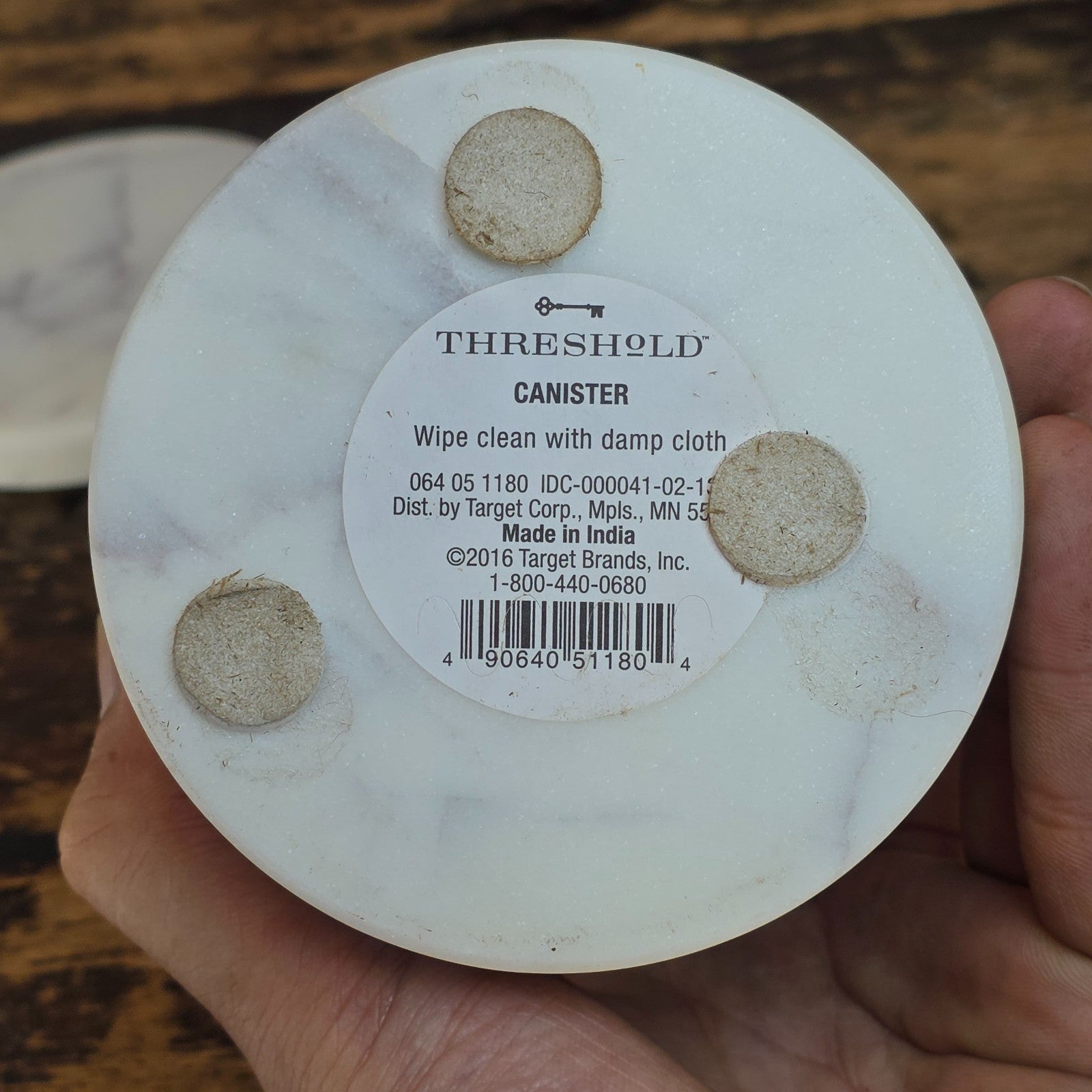 Threshold Marble Lidded Canister - Target (2016) - Bathroom / Kitchen Jar