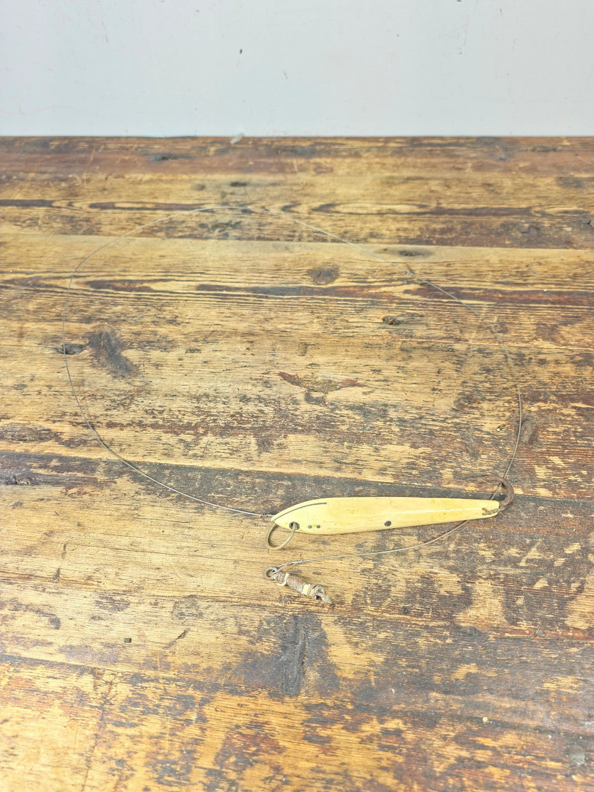 Vintage National Brand Tackle Japan Bone Tuna Jig 6" — Wooden Fishing Lure