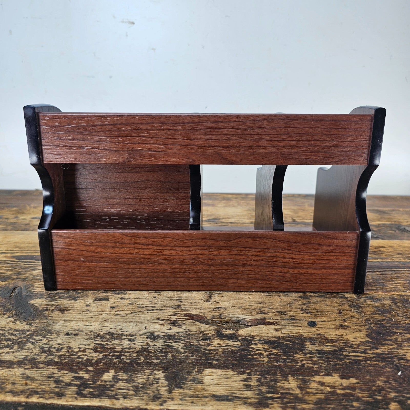 Compact Desktop Organizer CD Rack / Pen Holder 11"L x 5.5"D x 6.25"H