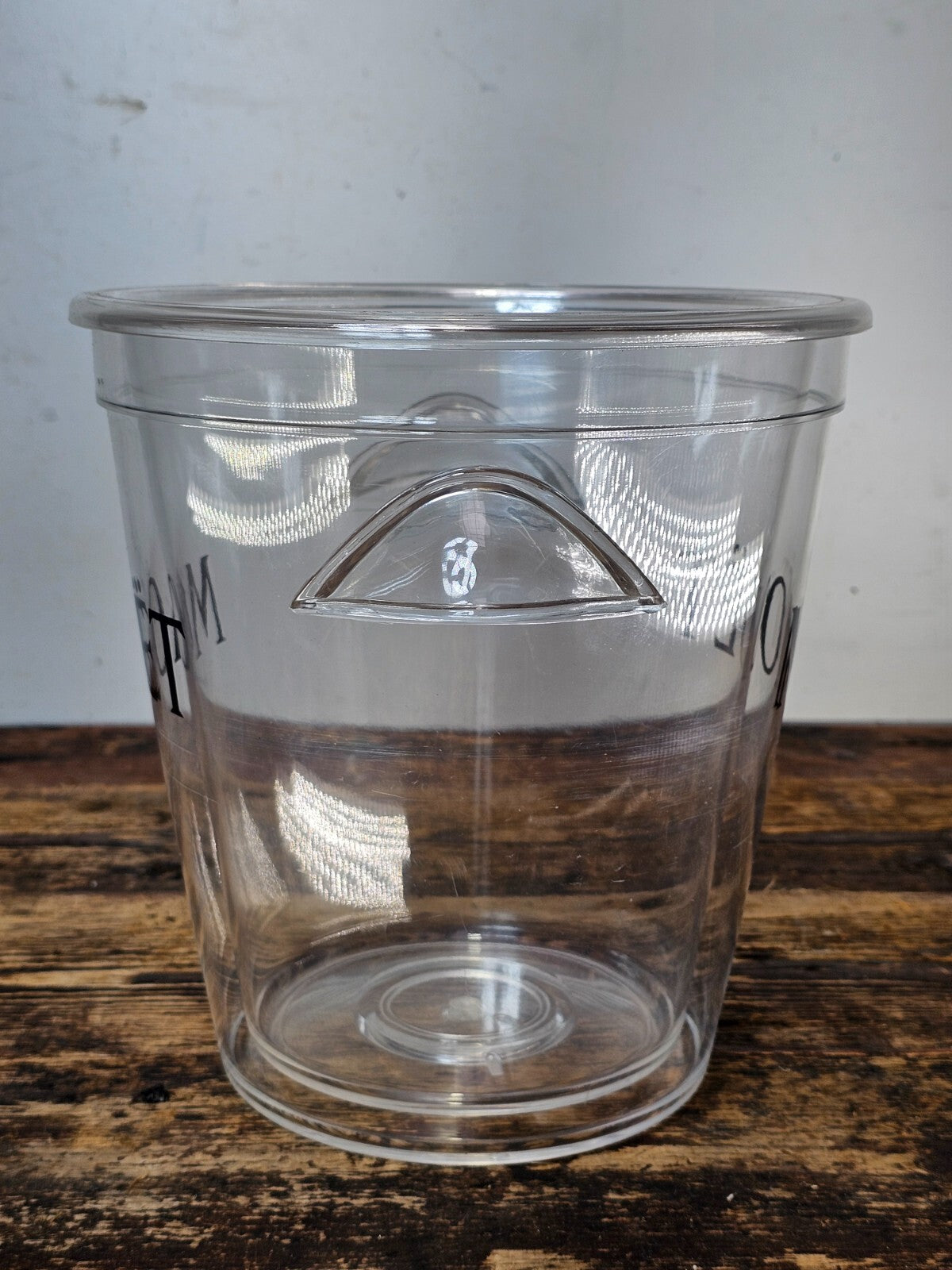 Moet & Chandon Champagne Ice Bucket Clear Acrylic
