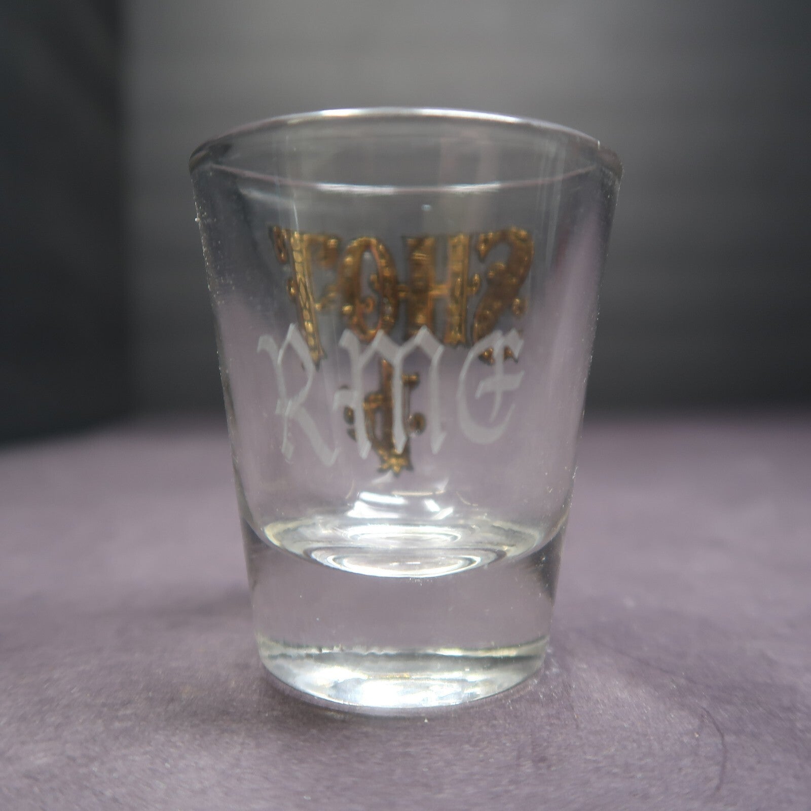 Culver 22 K Gold "Shot 1 Cent" Shot Glass H 2.3"