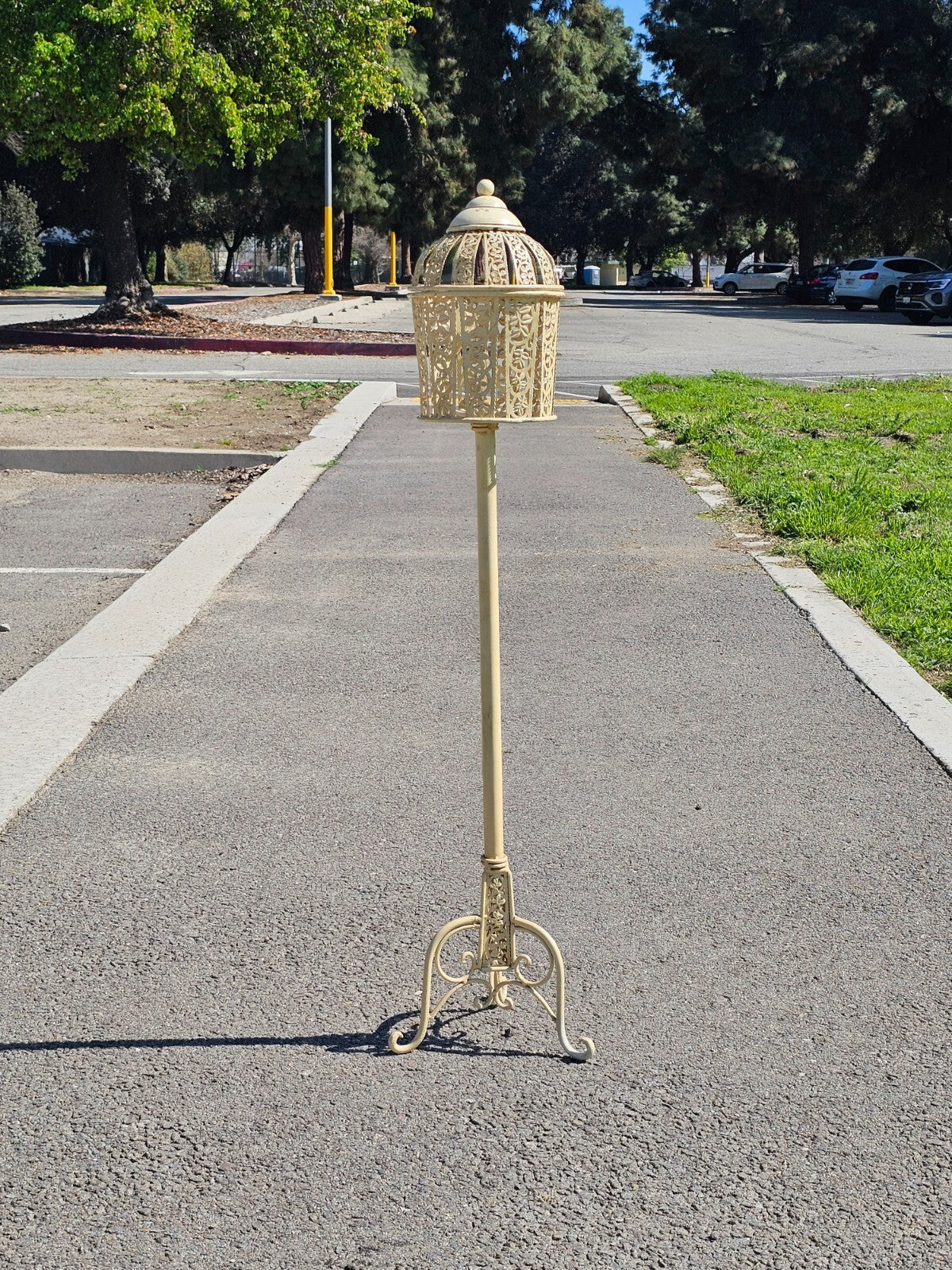 Vintage Style Birdcage Candle Holder Stand 45"H