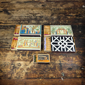 Vintage Matchbox Set, Swedish Folk Art & Coghlan’s Waterproof, 1960s–70s