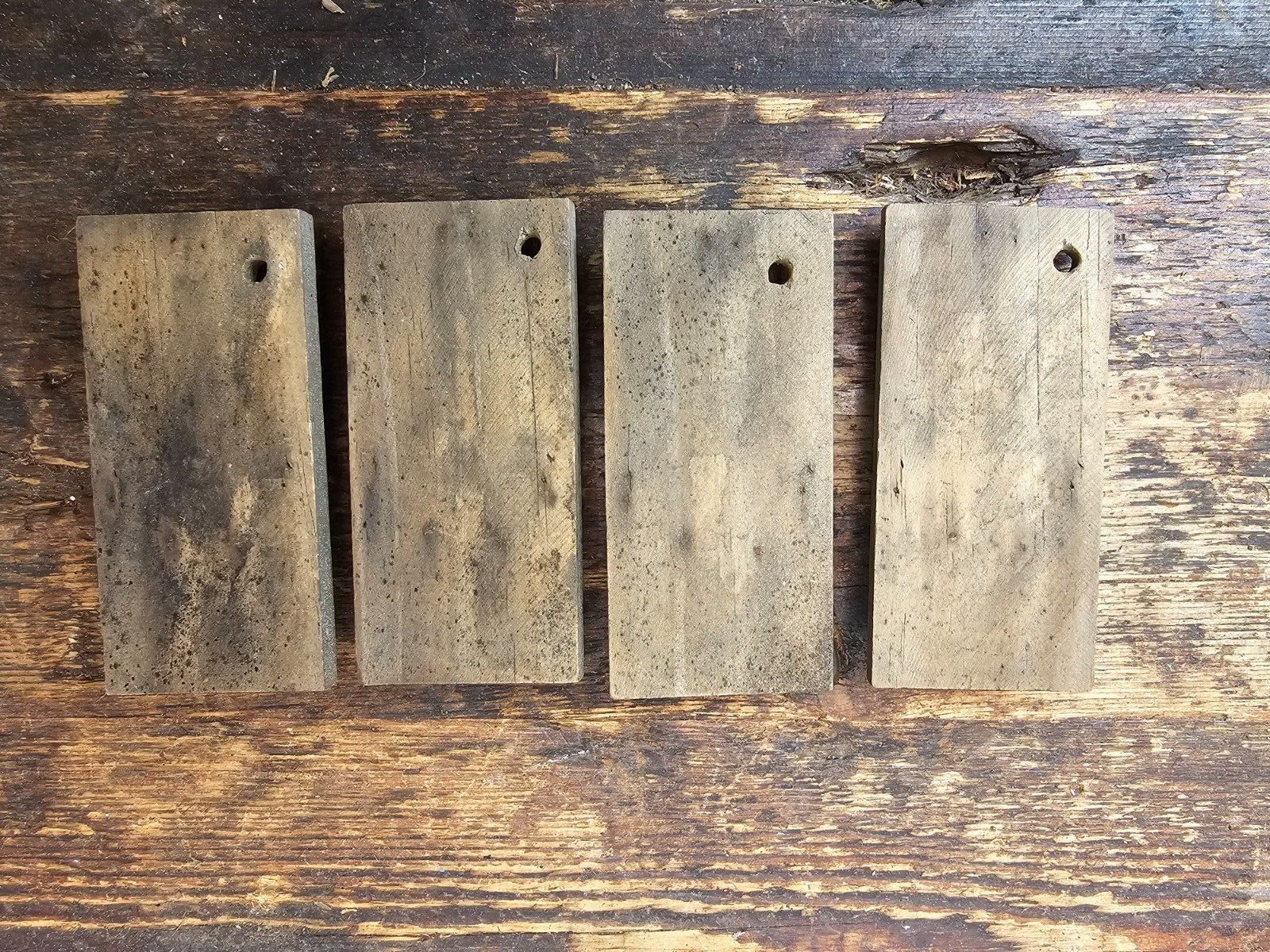 Set of 4 Vintage Victor Wooden Mouse Traps