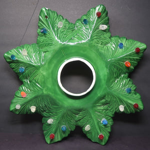 Vintage Alberta's Mold Green Ceramic Christmas Tree Extra Branch Layer L 16.75"