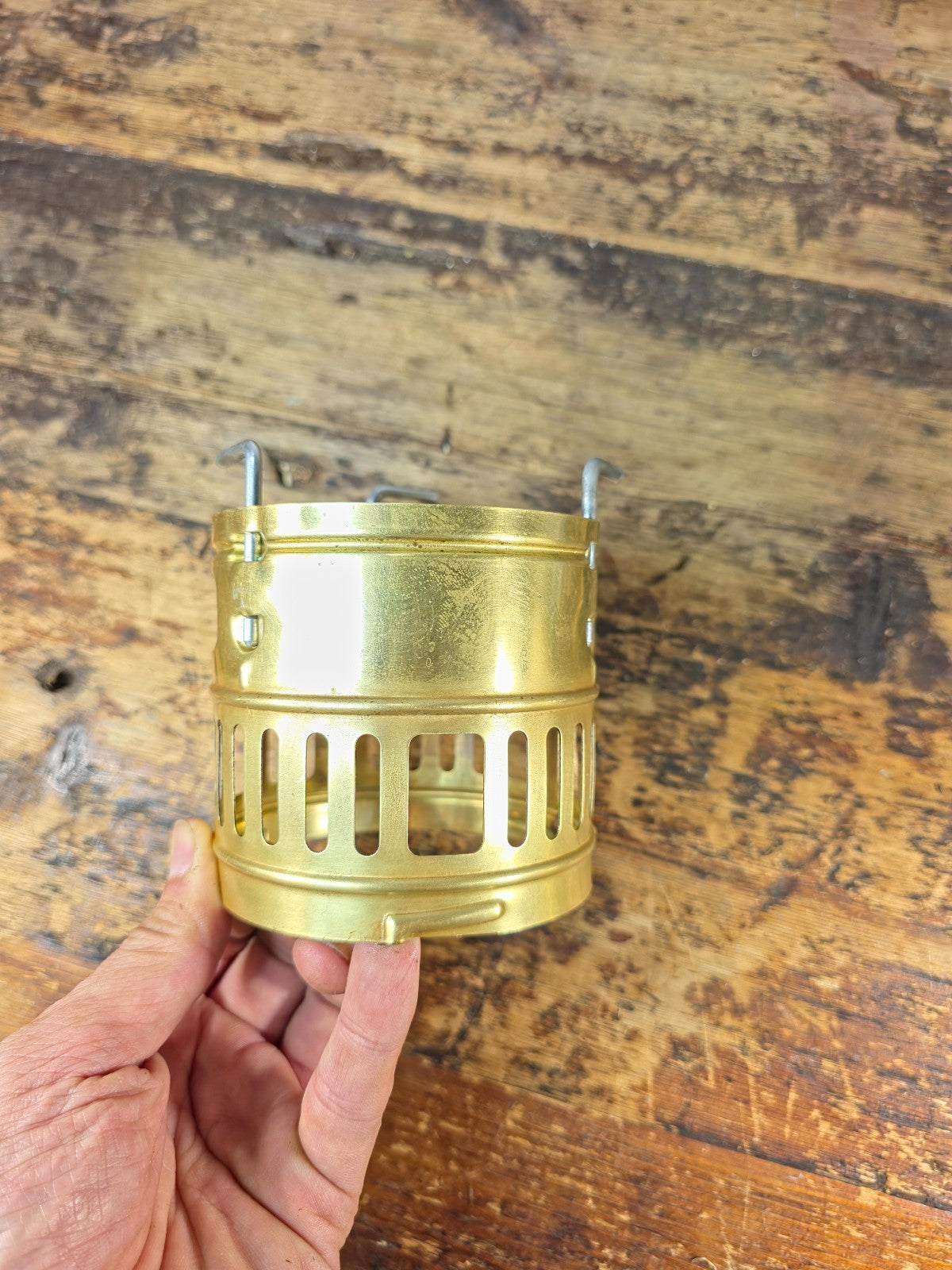 Vintage SVEA 123 brass camping stove — made in Sweden.