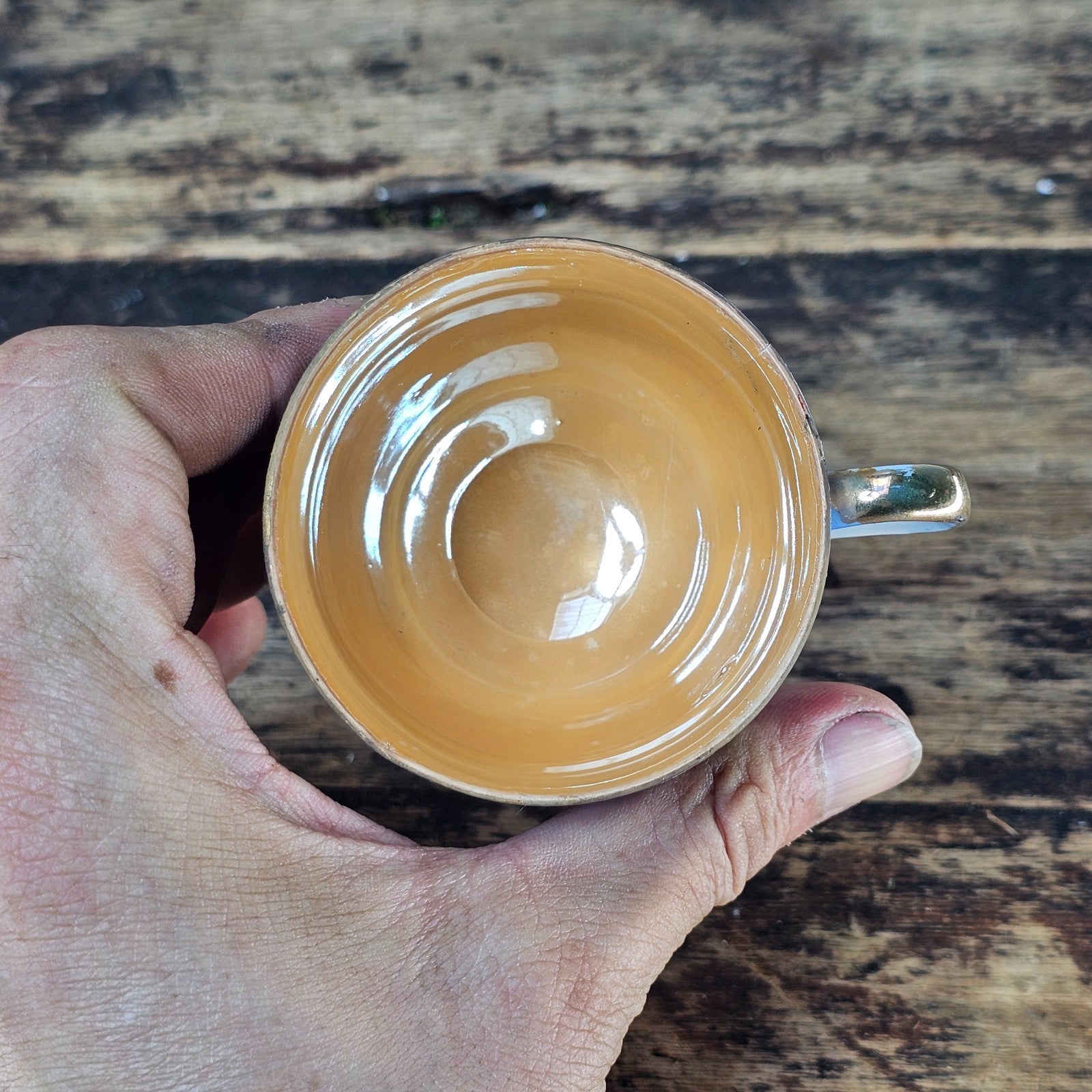 Vintage Japanese Dragonware Demitasse Cup with Flaws