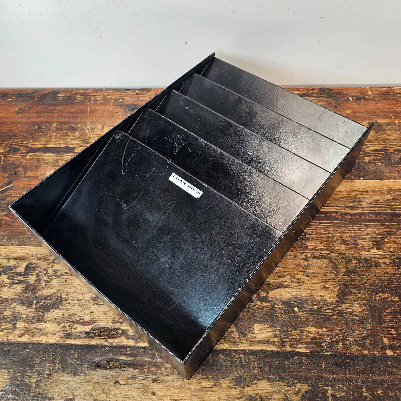Steel Black 4-Pocket File Organizer