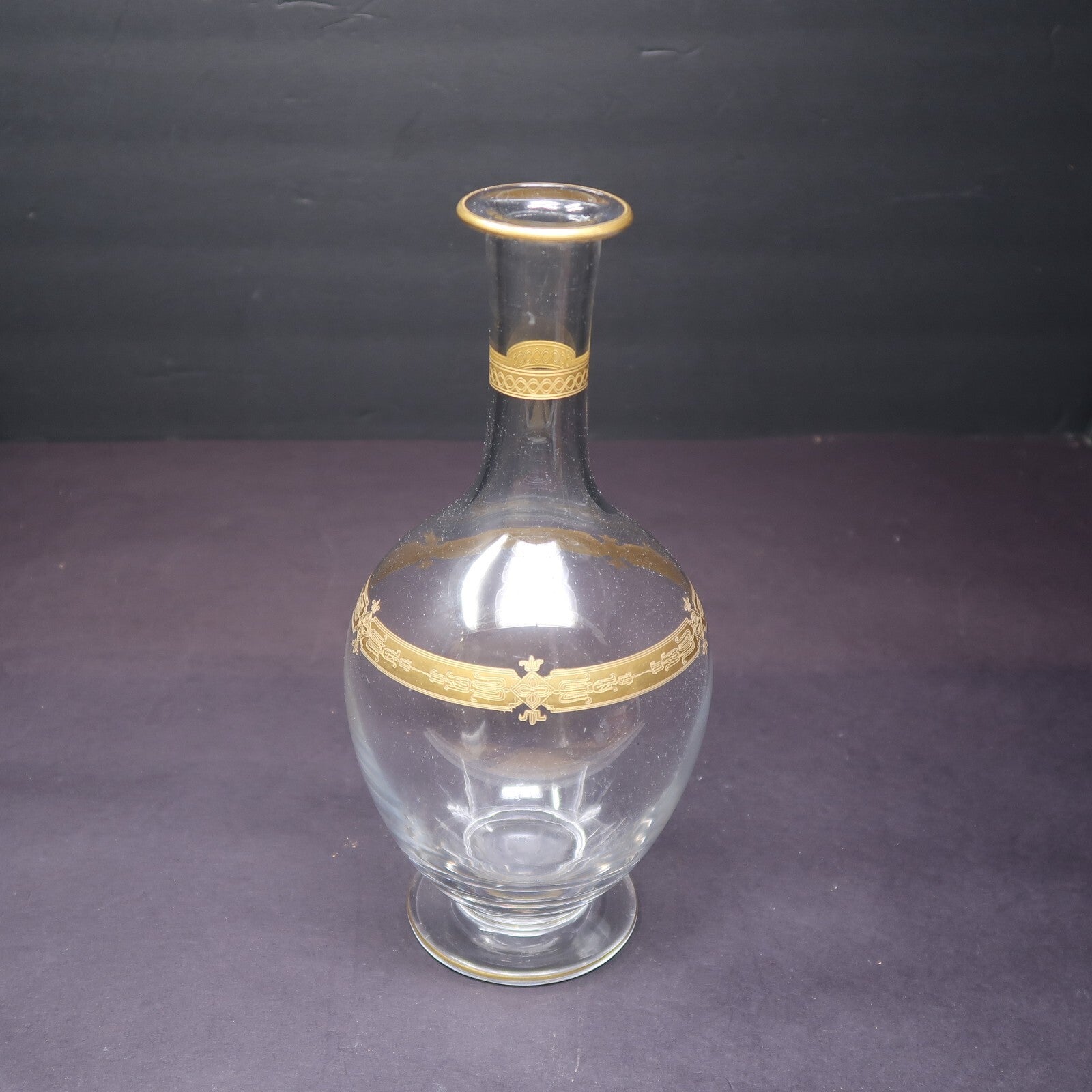 Antique Crystal Wine Decanter Marked 328 (No Stopper ) 10" H