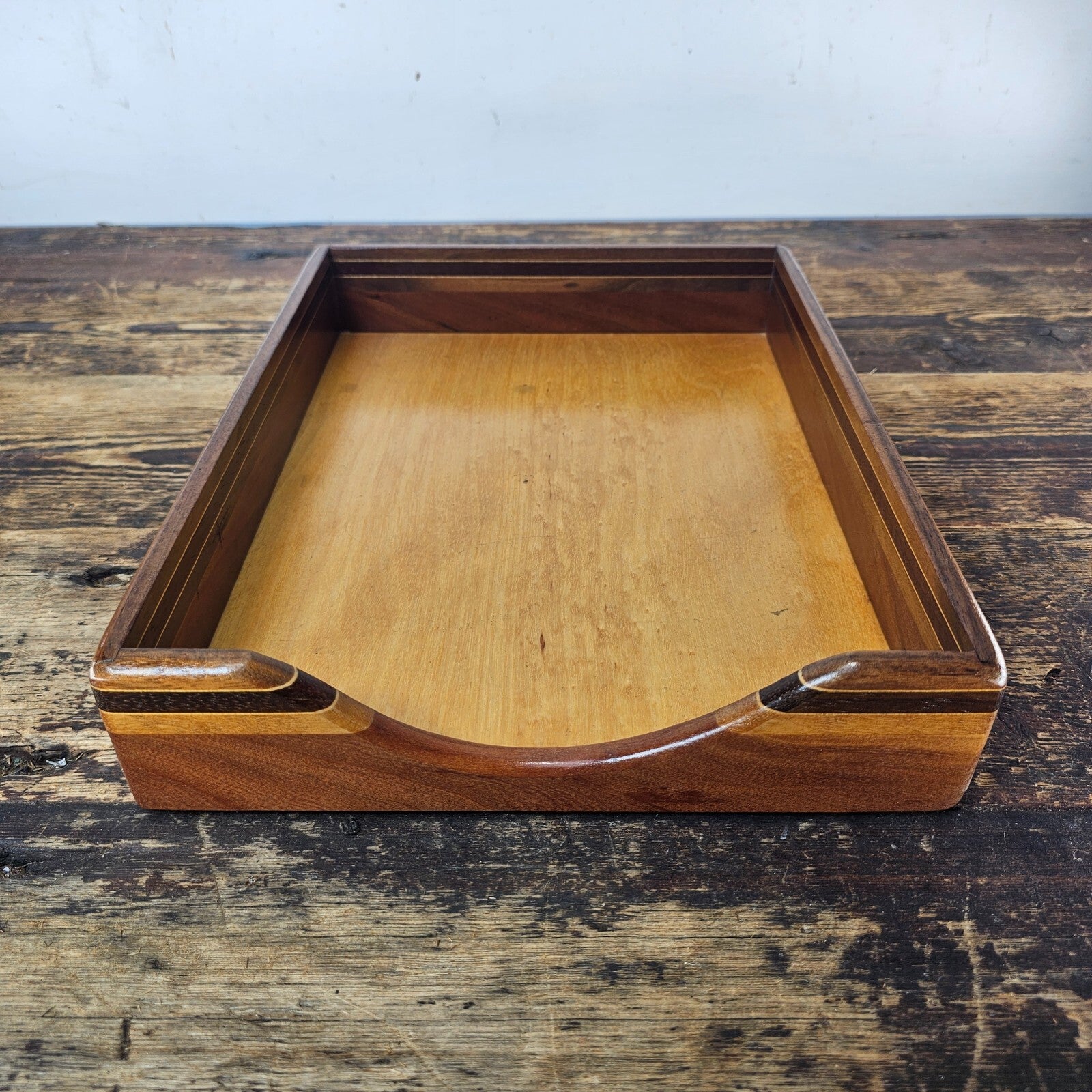 Nordic Style Vintage Wooden Document Tray
