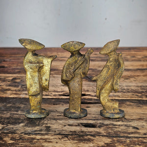 Set of 3 Vintage Japanese Modernist "Awa Odori" Dancer Sculptures