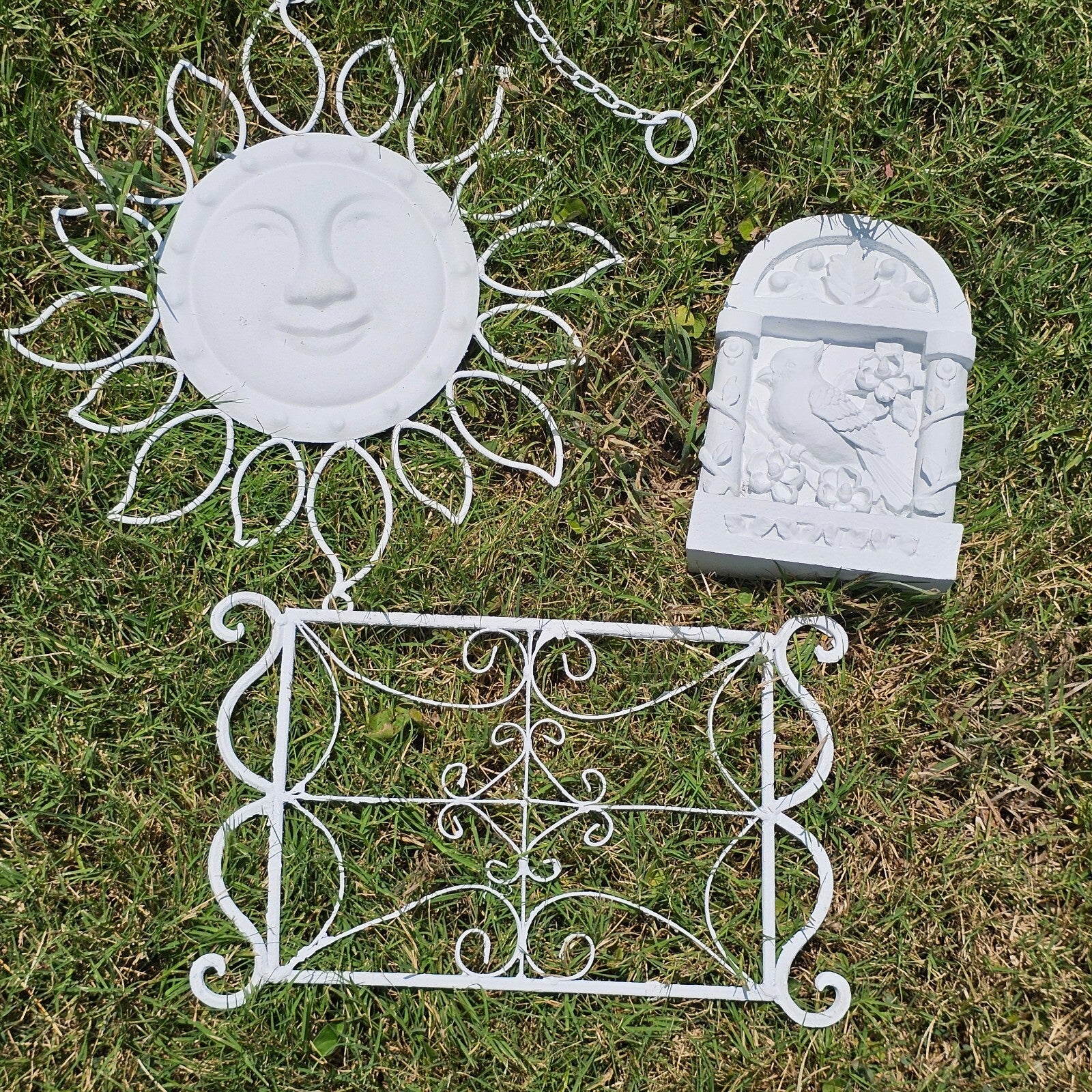 Set of 3 Hanging Garden Decor Flat White