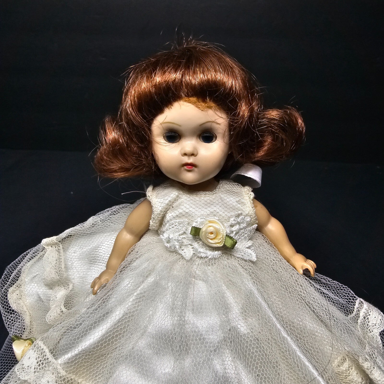 Vogue Ginny  Bride Doll 8" Straight Leg Walker 1950's Made In USA
