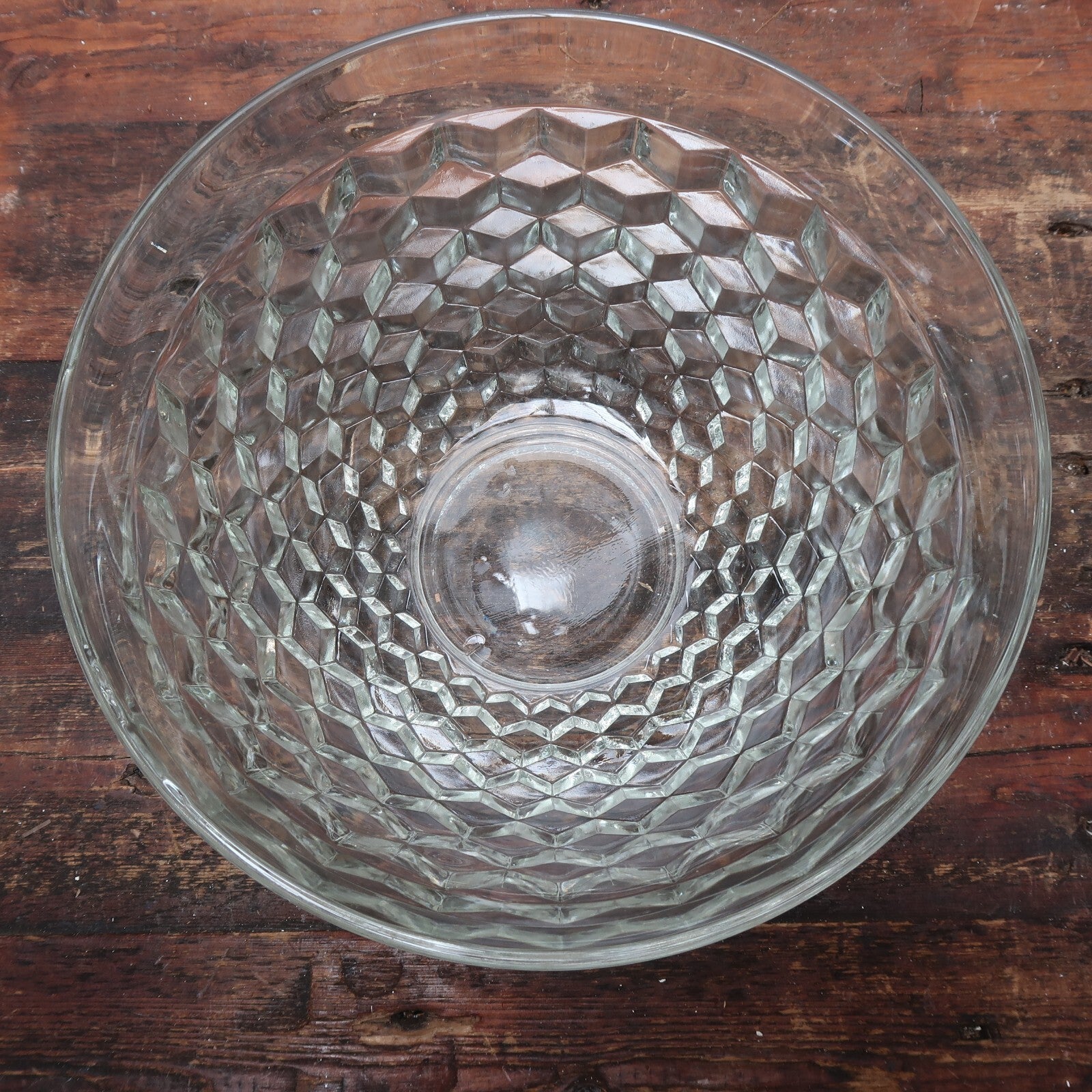 Vintage Indiana Glass Colony Whitehall Clear Snack Plates & Punch Bowl